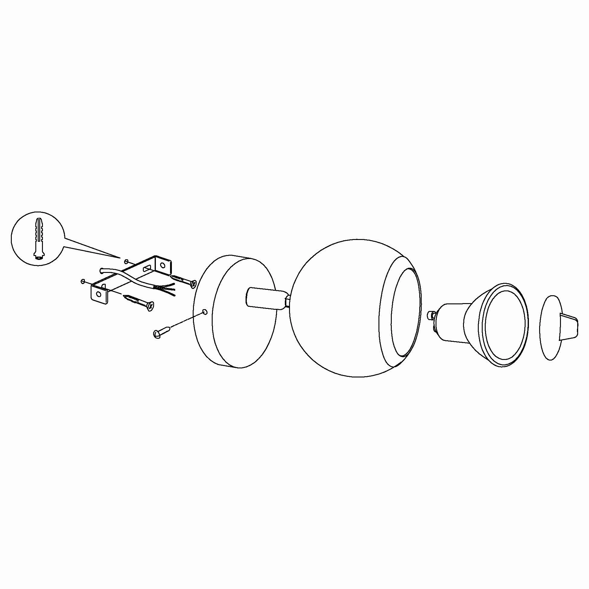 Eglo Bimeda White & Chrome Wall Spotlight