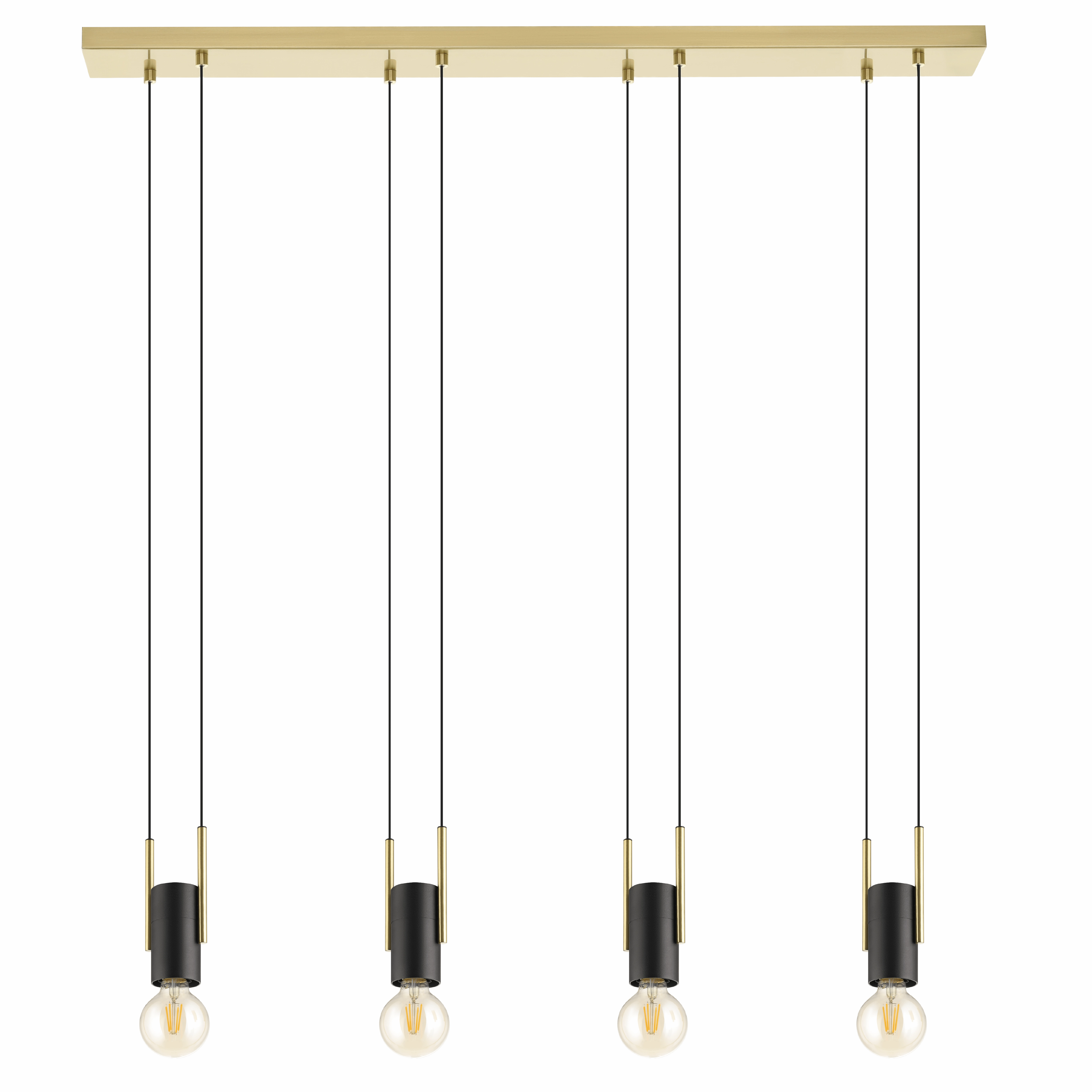 Eglo Bitachito Black Metal & Brass Bar Ceiling Pendant