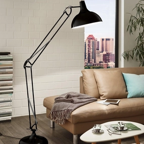 Eglo Borgillio Adjustable Black Metal Floor Lamp creative lampshade design