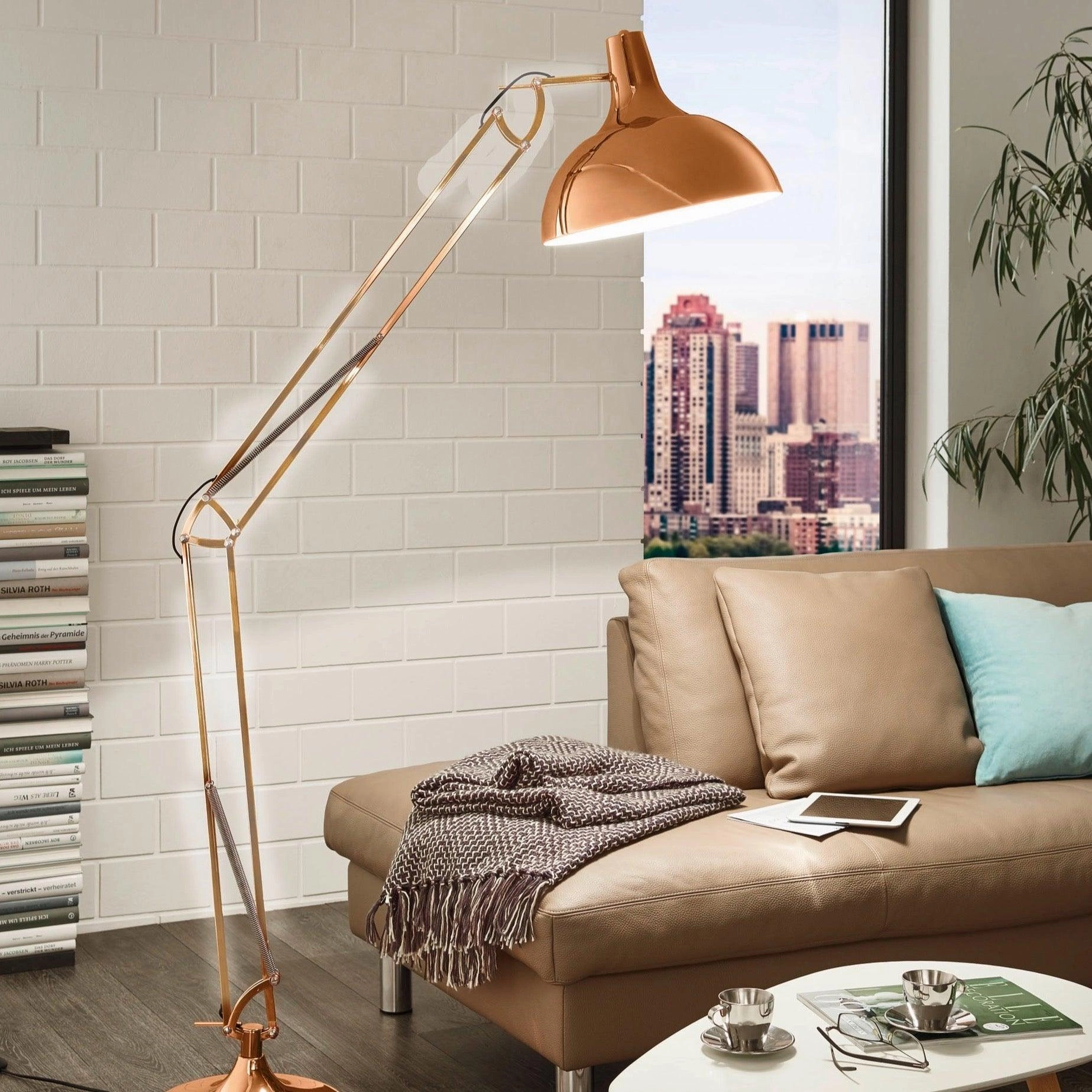 Eglo Borgillio Adjustable Copper Metal Floor Lamp