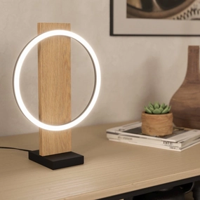 Eglo Boyal Oak Style LED Table Lamp energy-saving LED light