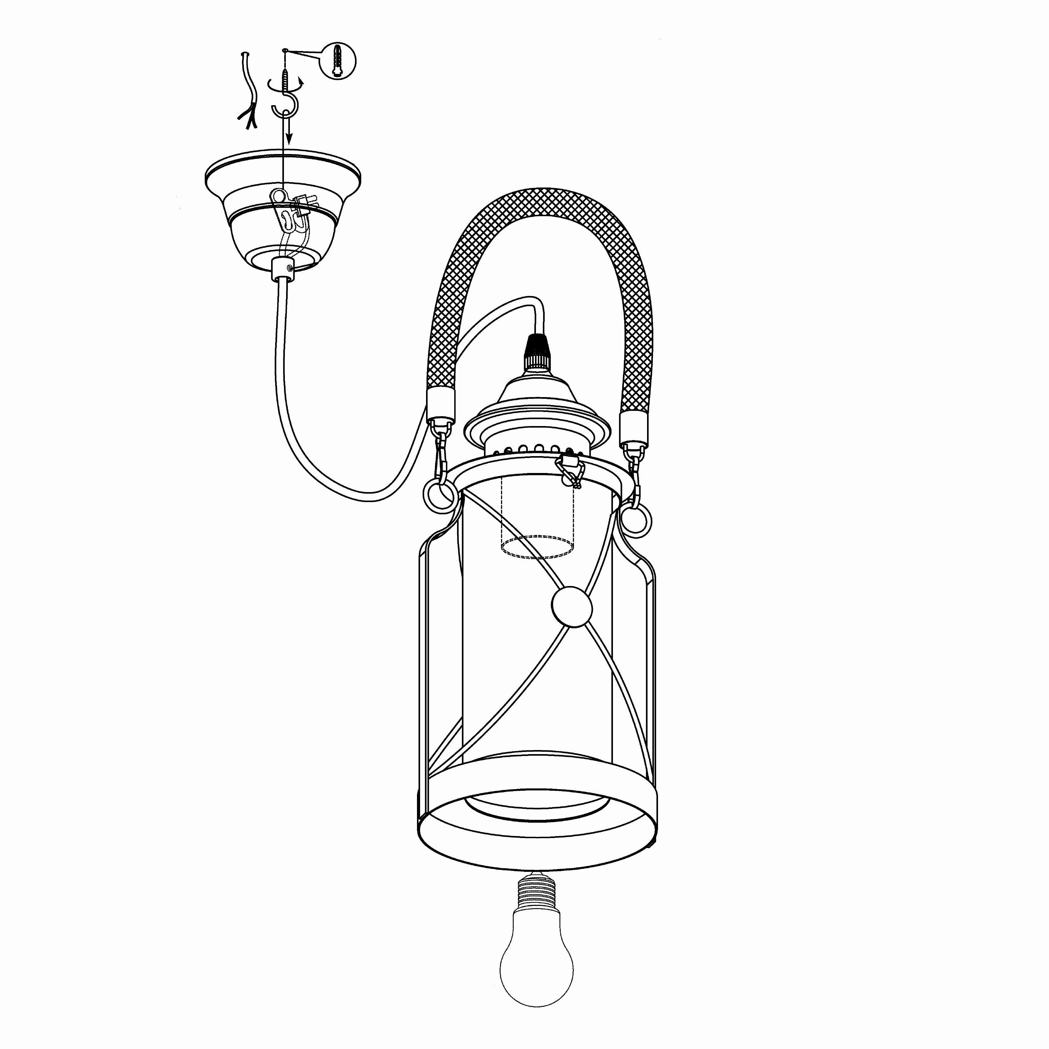 Eglo Bradford Lantern Style Black Ceiling Pendant