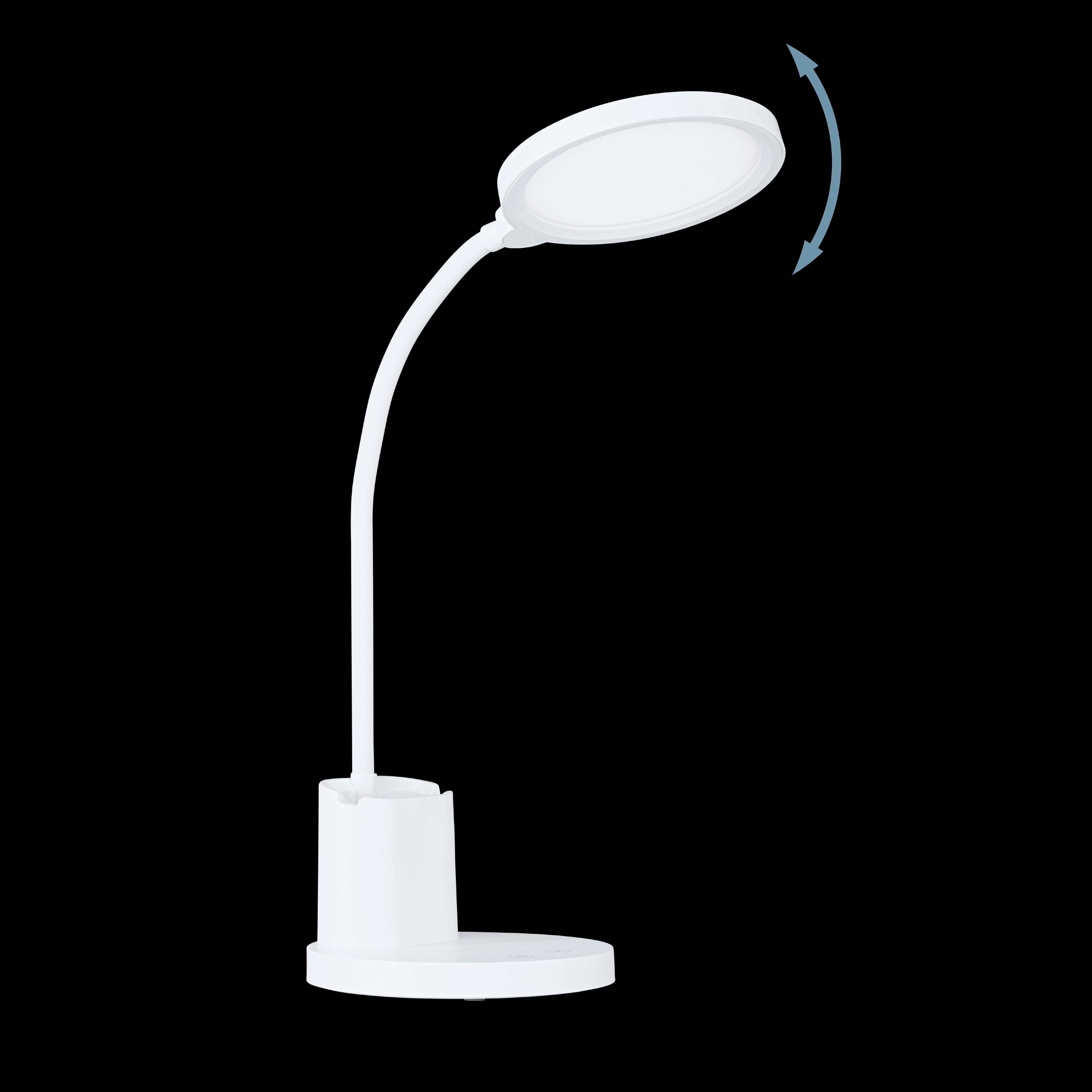 Eglo Brolini Battery Powered White LED Desk Lamp