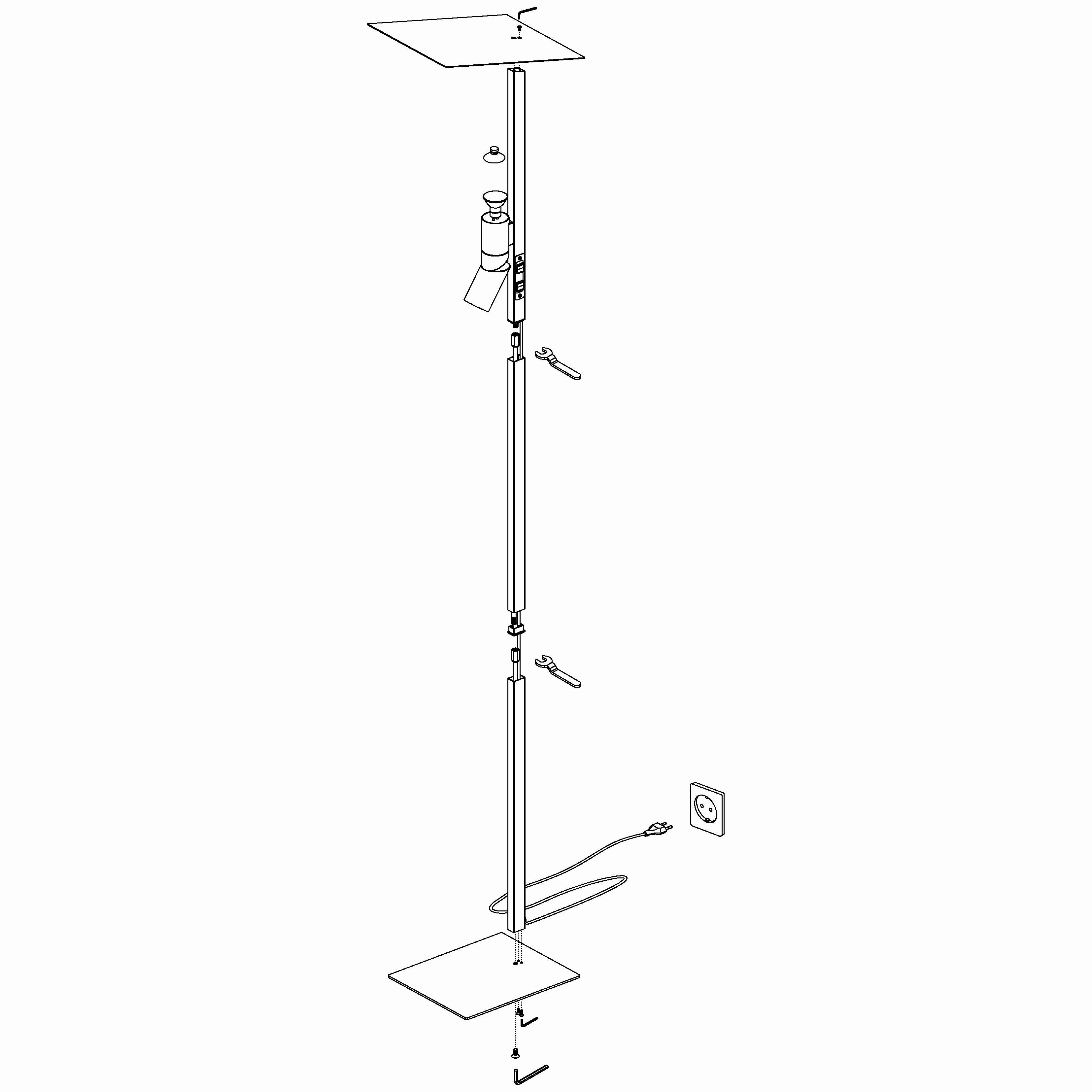 Eglo Budensea Modern Black Floor Lamp