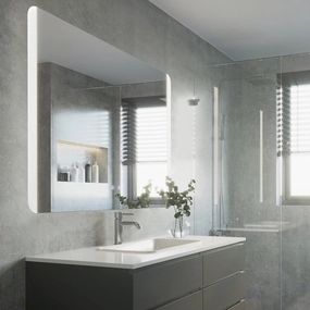 Eglo Buenavista 2 IP44 LED Floating Rectangular Touch Bathroom Mirror - 80cm vintage desk lamp