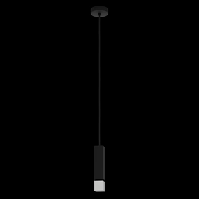 Eglo Butrano Black & Silver Bar Shaped Pendant sleek LED ceiling lamp
