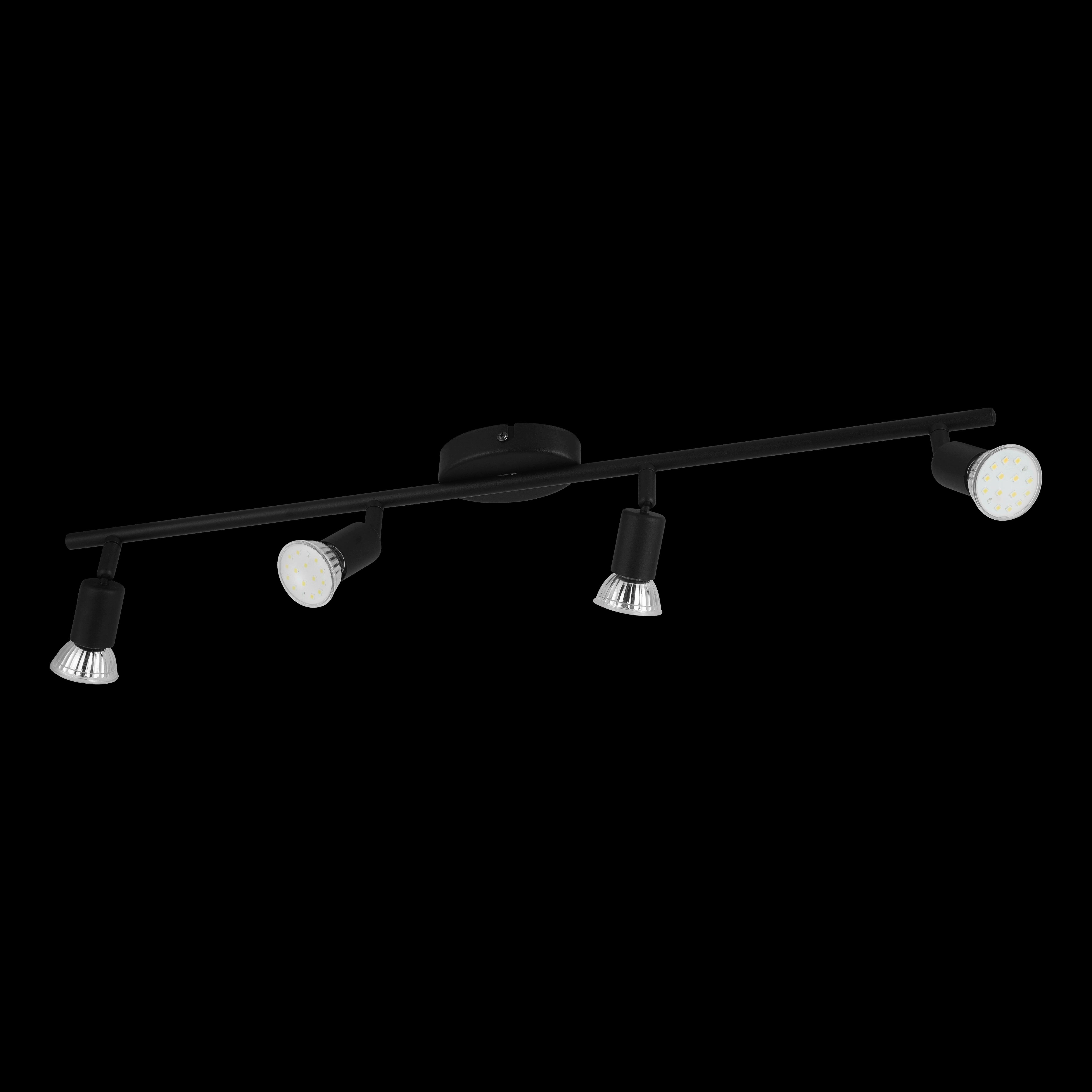 Eglo Buzz-LED Black 4 Light Bar Spotlight tall arc lamp for living room