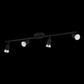 Eglo Buzz-LED Black 4 Light Bar Spotlight tall arc lamp for living room
