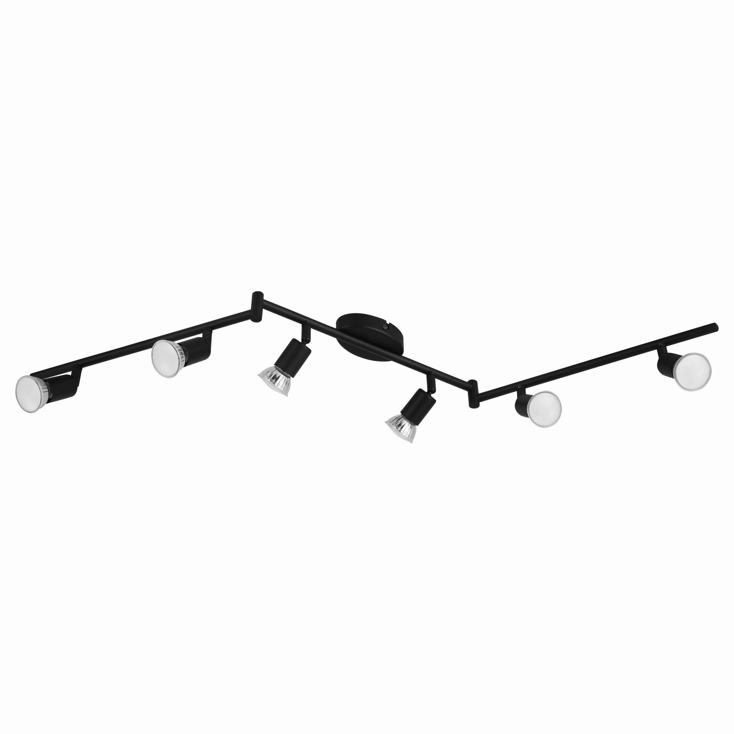 Eglo Buzz-LED Black 6 Light Bar Spotlight
