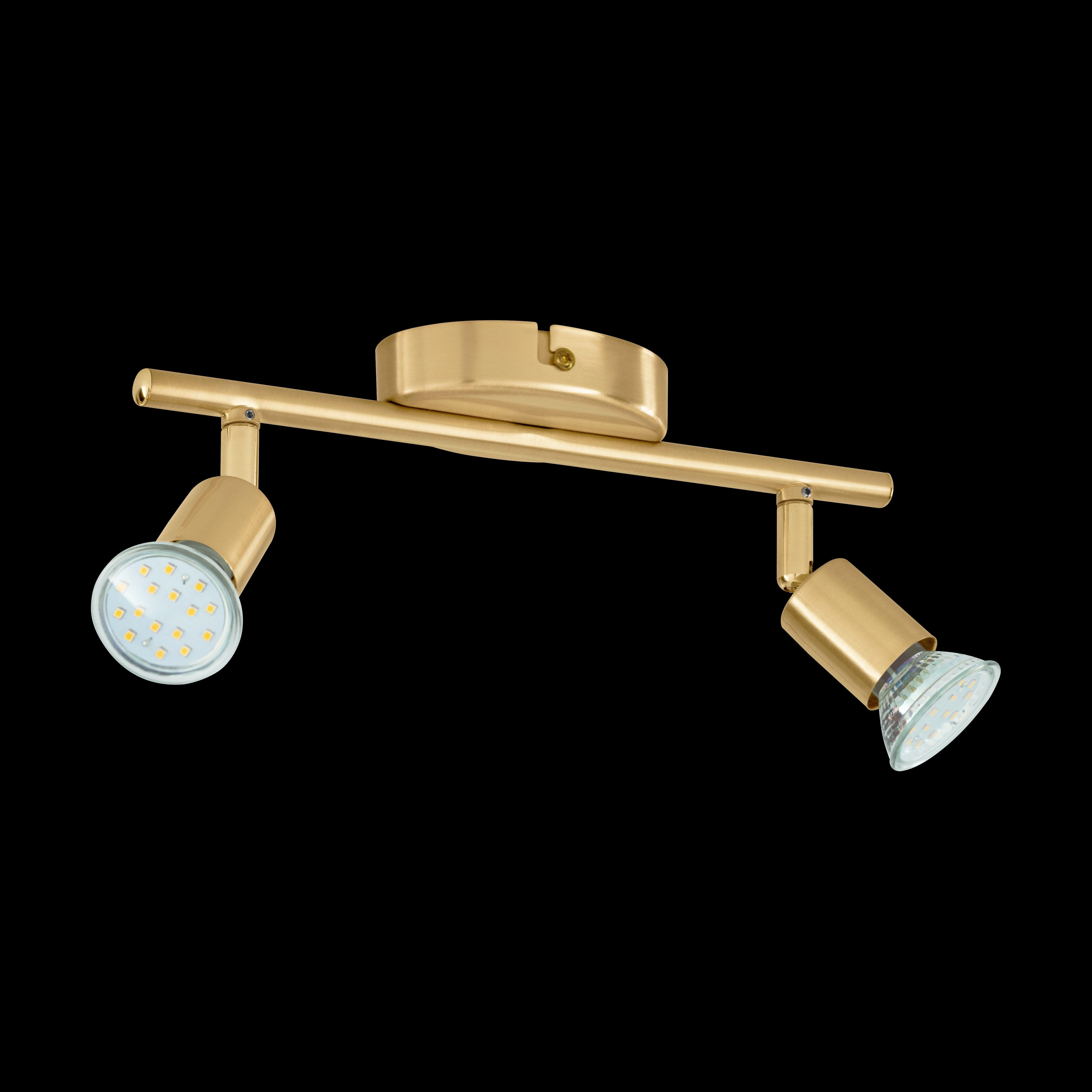 Eglo Buzz-LED Brass 2 Light Bar Spotlight