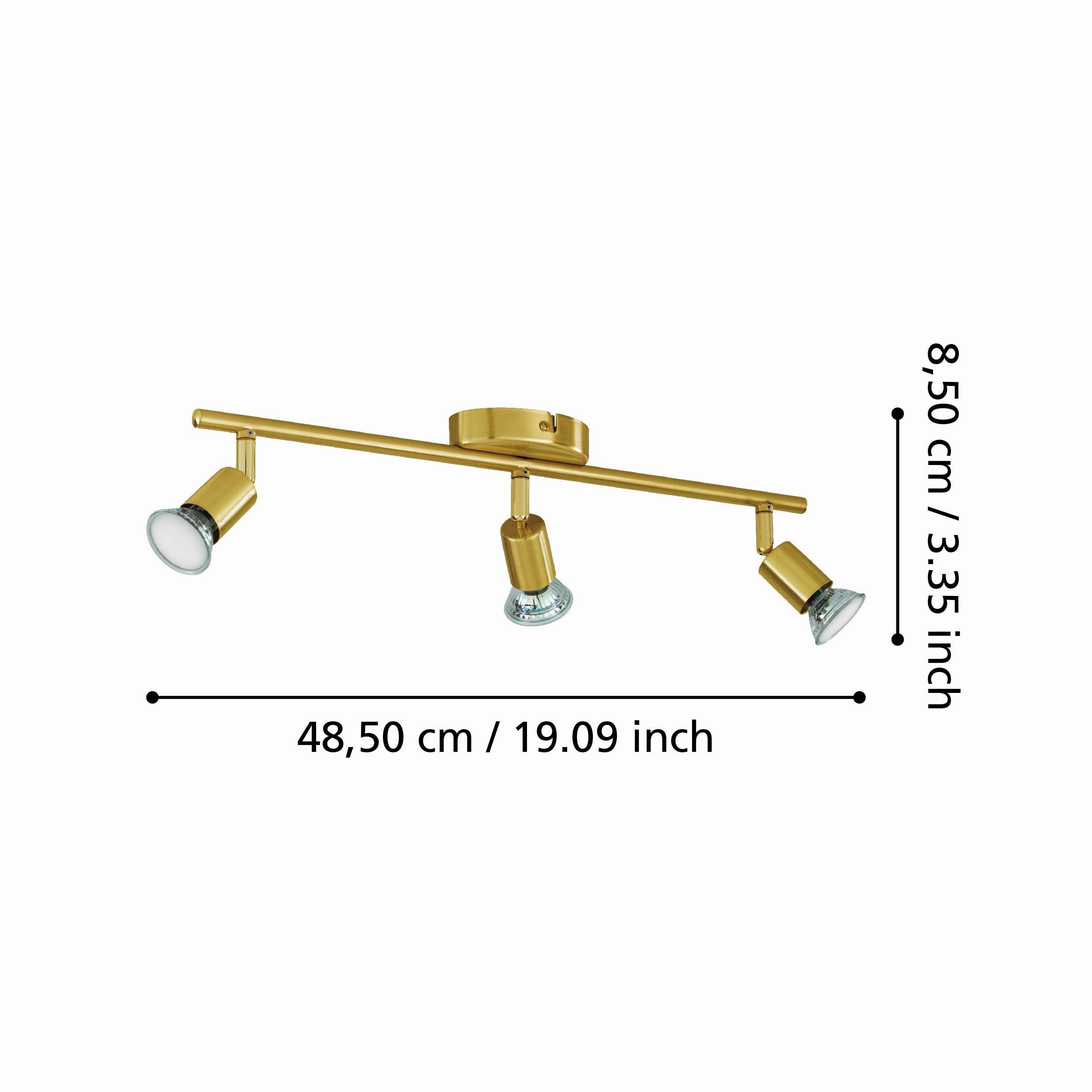 Eglo Buzz-LED Brass 3 Light Bar Spotlight