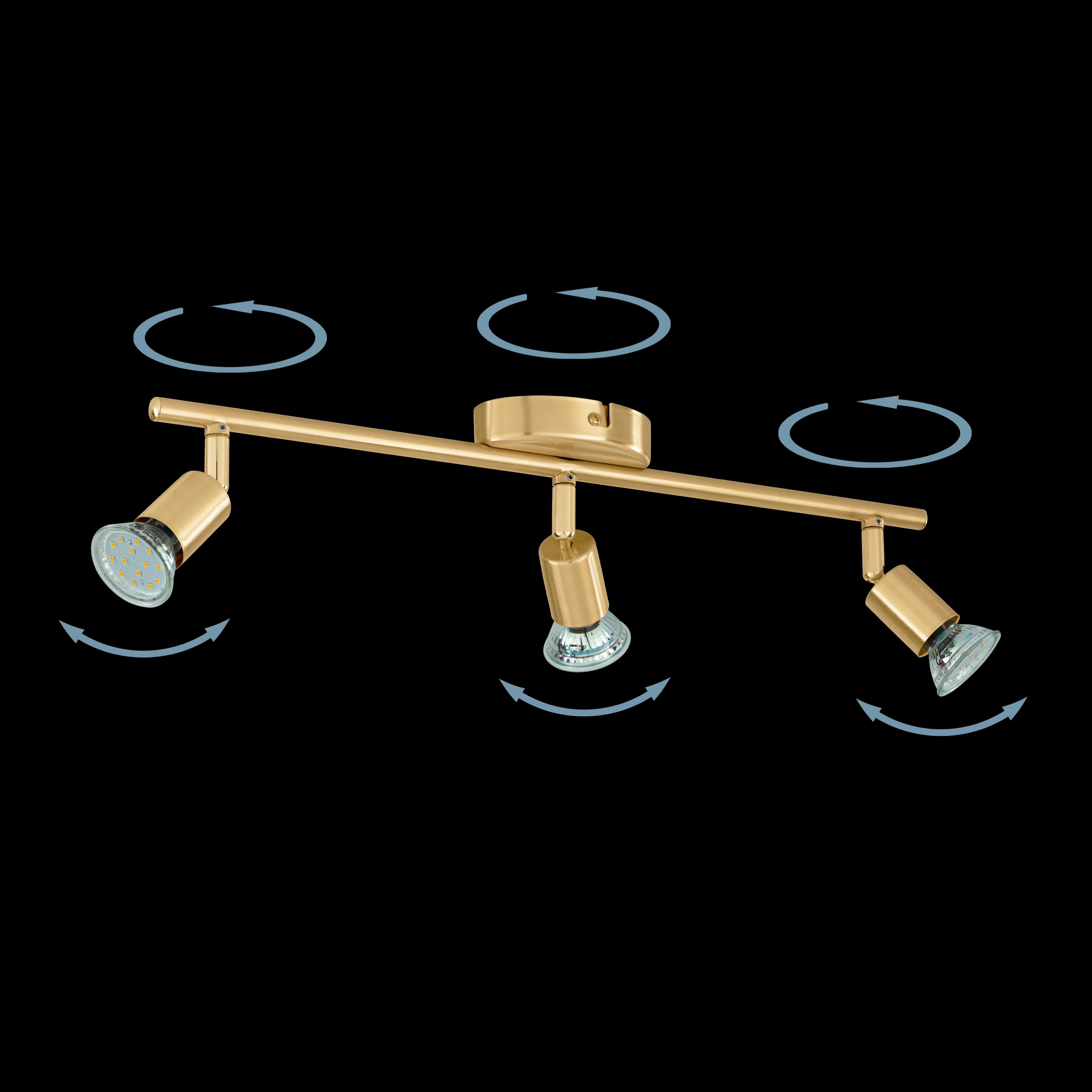 Eglo Buzz-LED Brass 3 Light Bar Spotlight