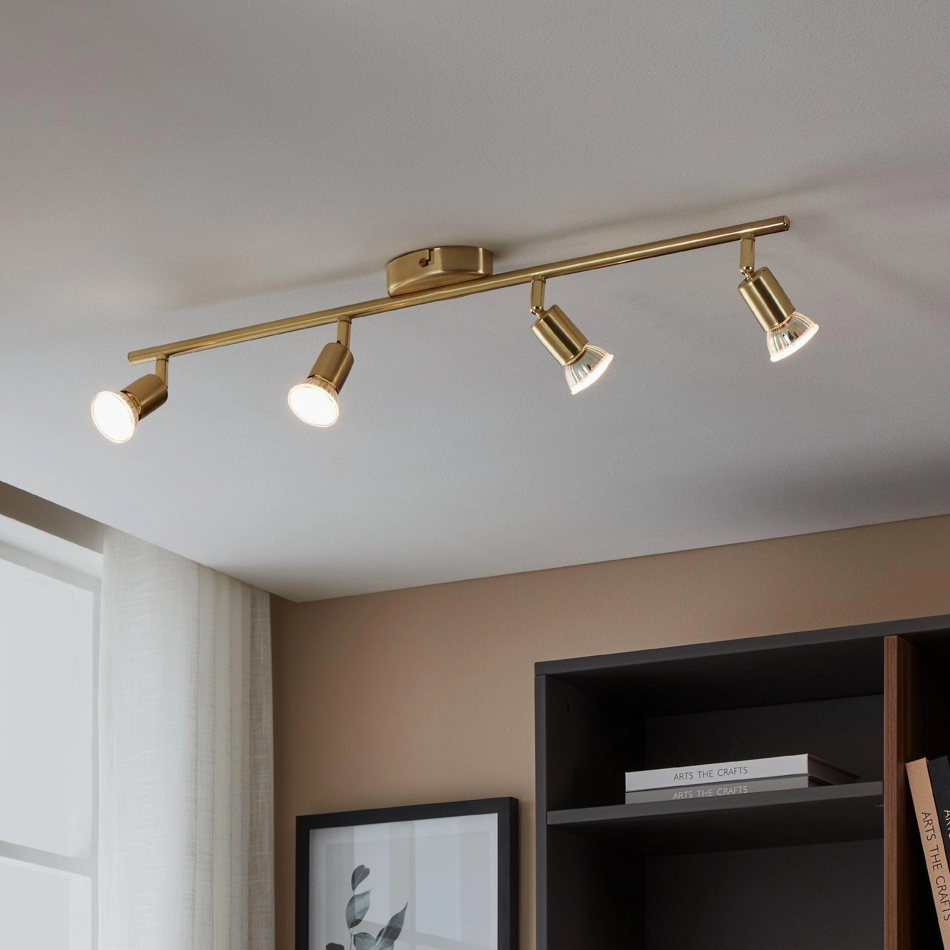 Eglo Buzz-LED Brass 4 Light Bar Spotlight