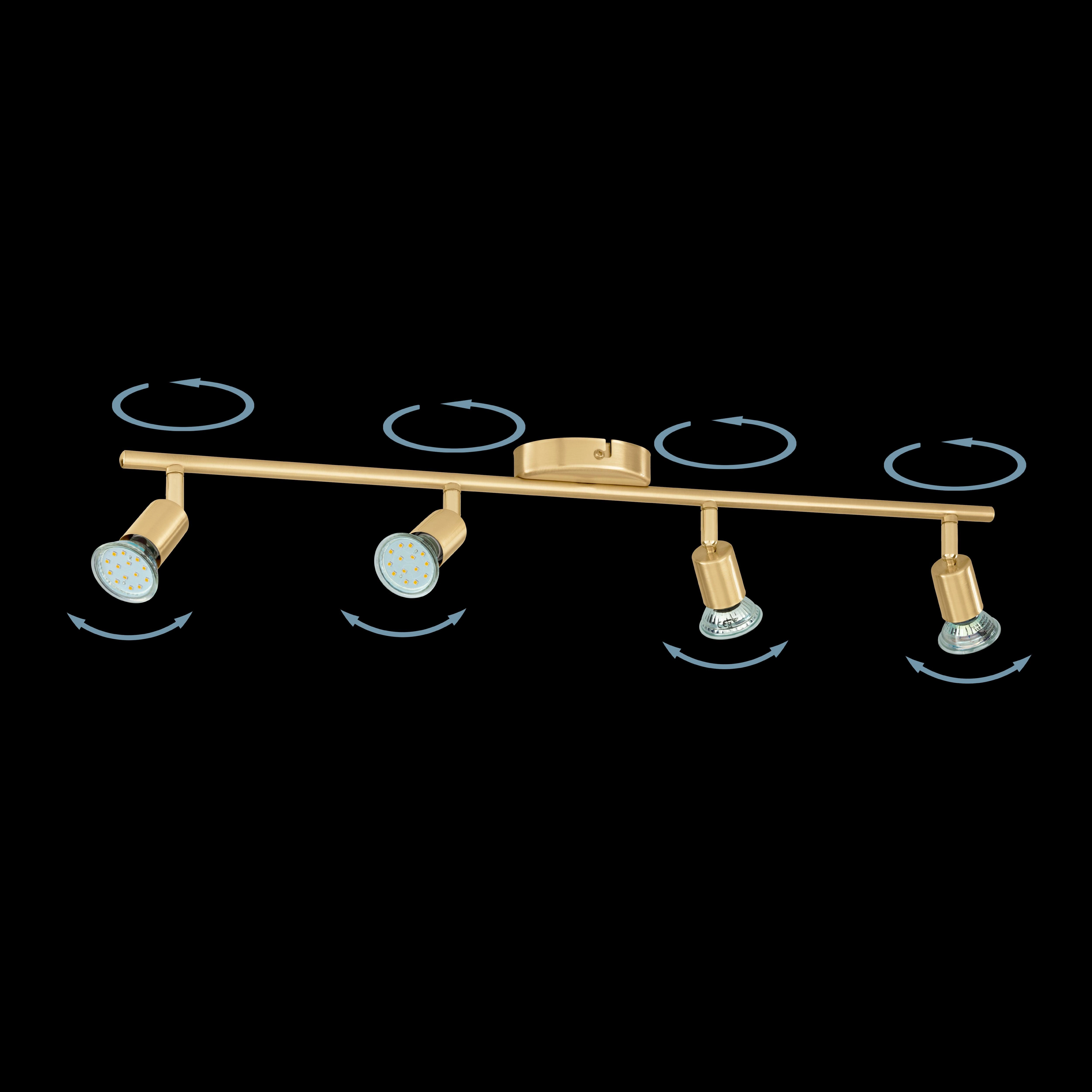 Eglo Buzz-LED Brass 4 Light Bar Spotlight