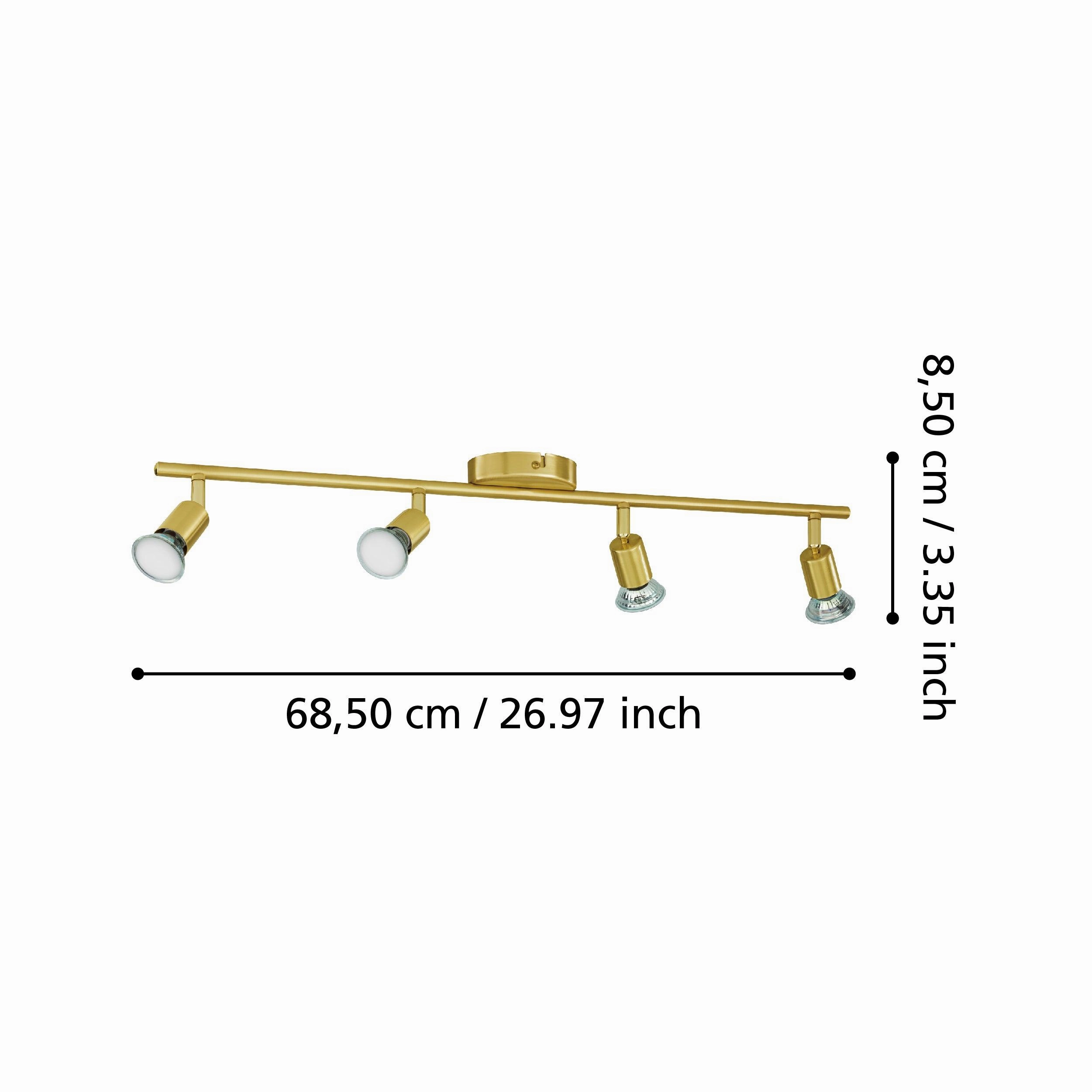 Eglo Buzz-LED Brass 4 Light Bar Spotlight