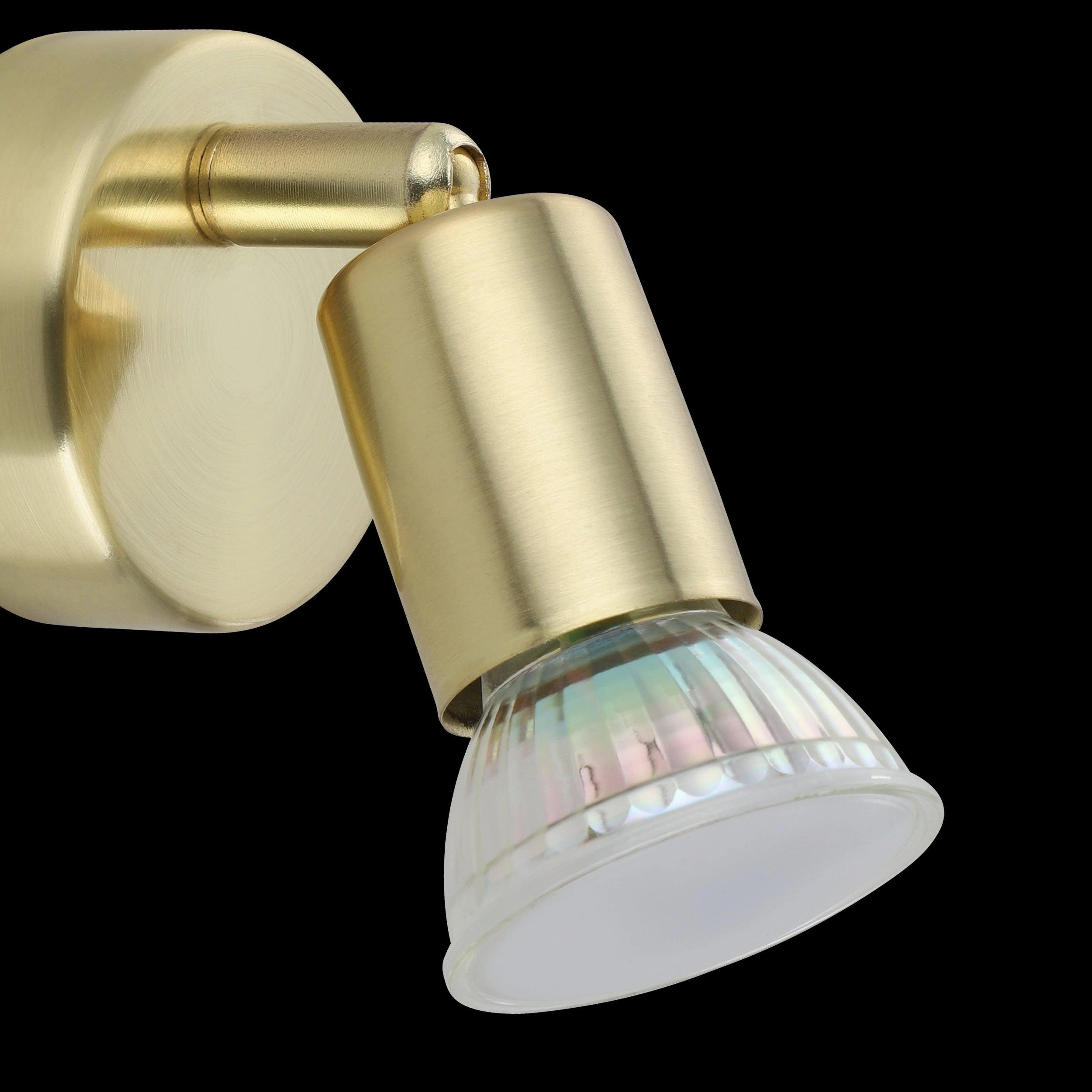 Eglo Buzz-LED Brass Wall Spotlight