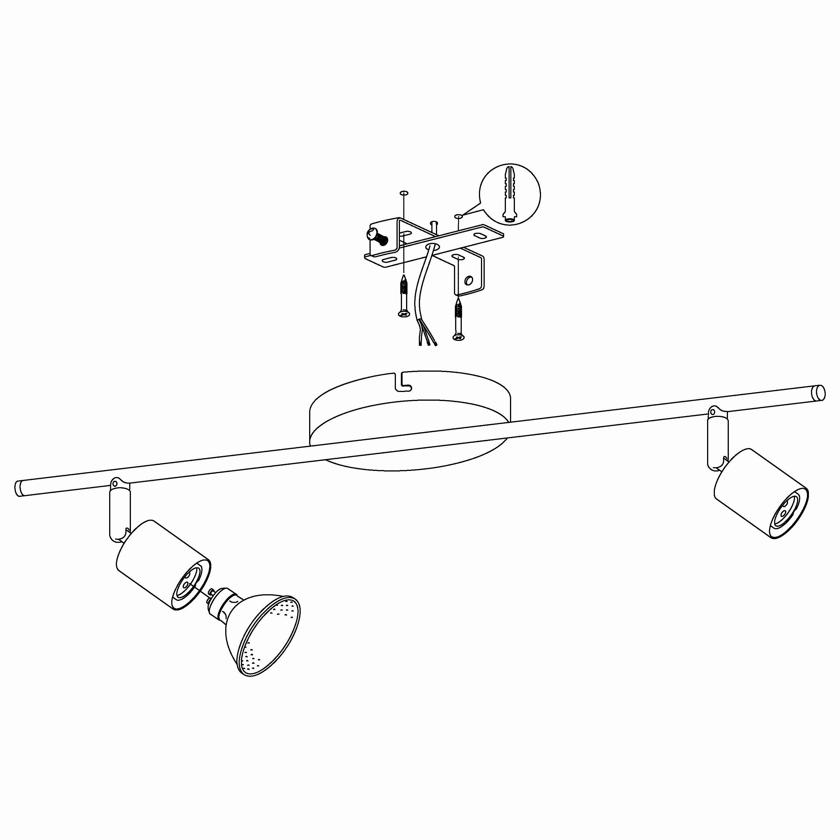 Eglo Buzz-LED Nickel 2 Light Bar Spotlight