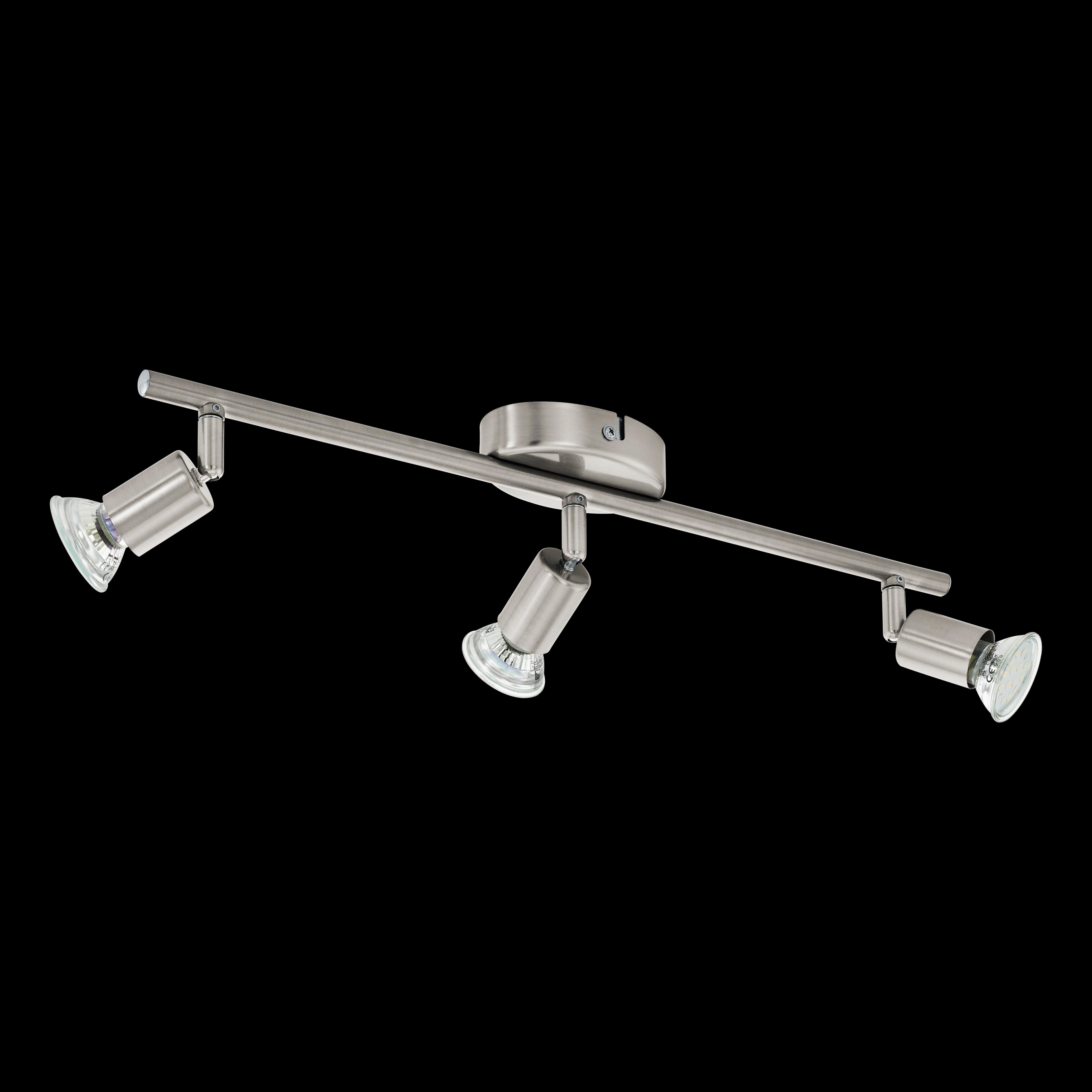 Eglo Buzz-LED Nickel 3 Light Bar Spotlight