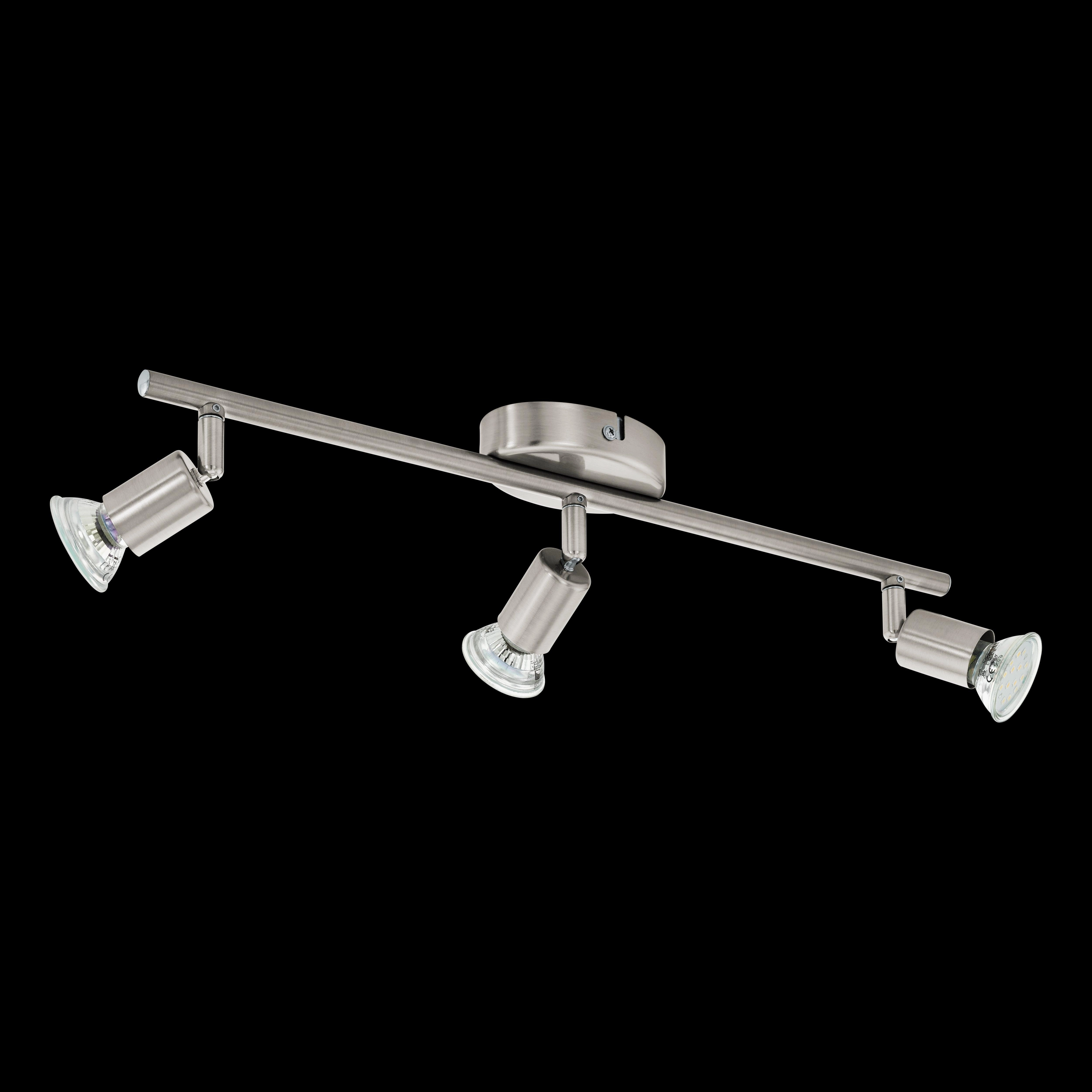 Eglo Buzz-LED Nickel 3 Light Bar Spotlight