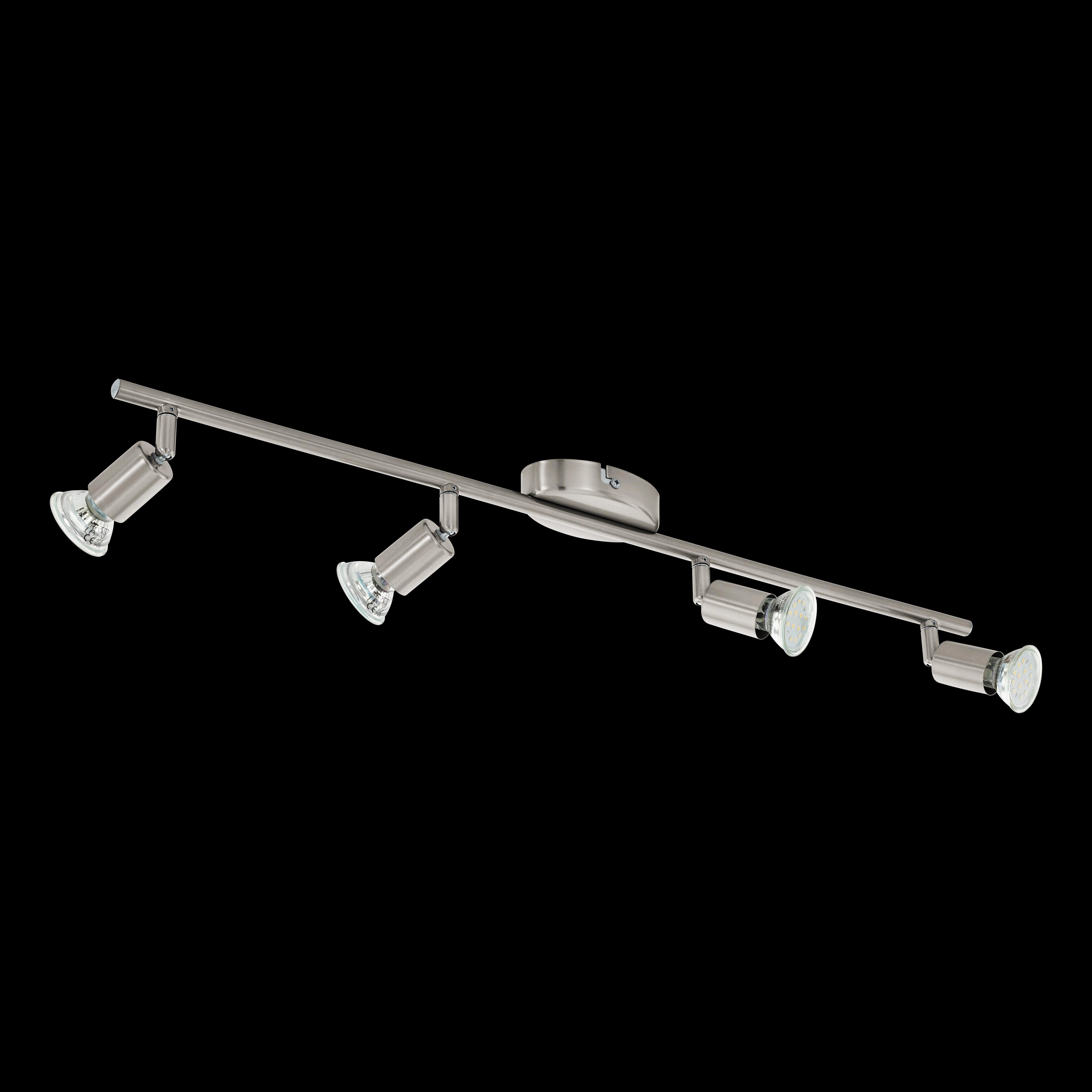 Eglo Buzz-LED Nickel 4 Light Bar Spotlight tall arc lamp for living room