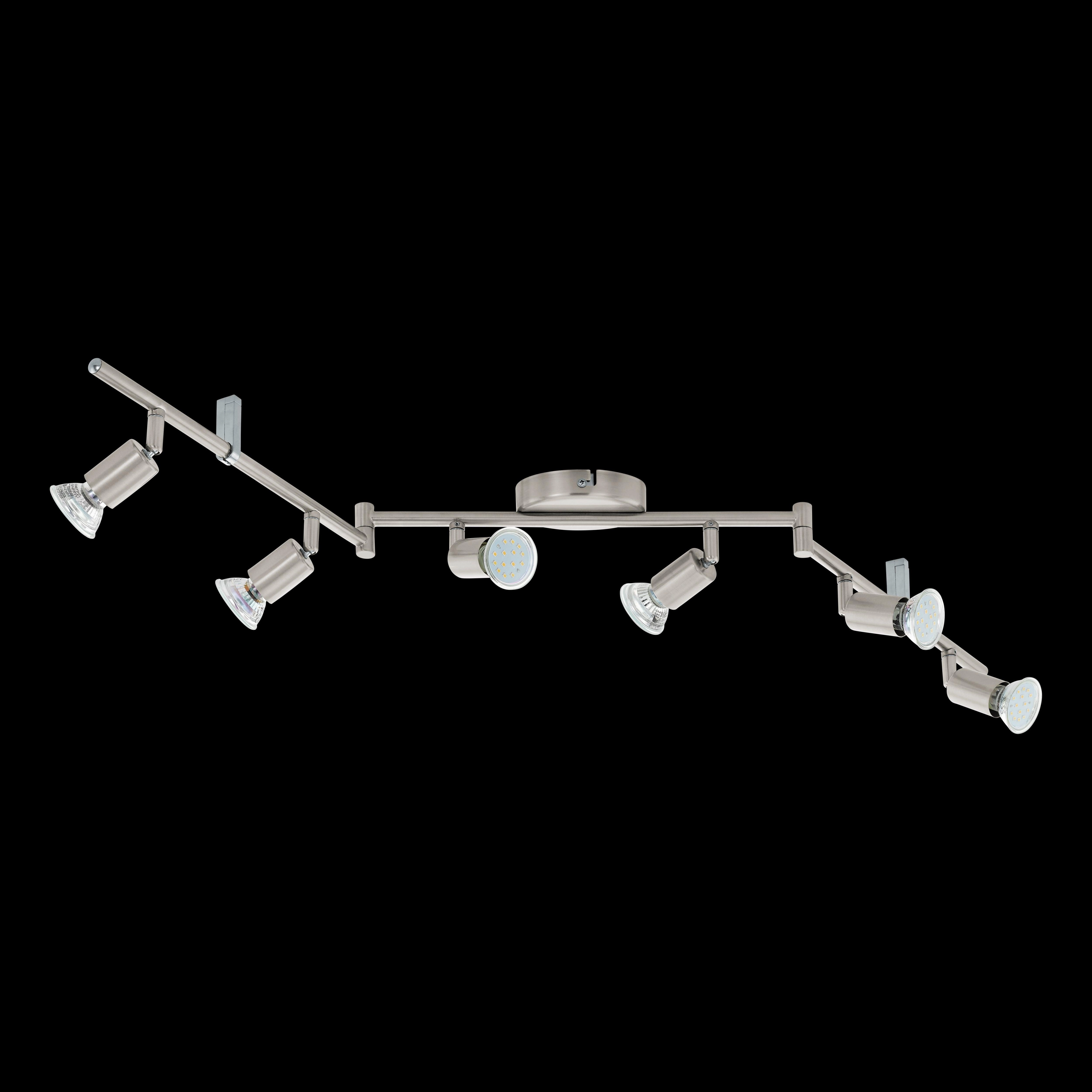 Eglo Buzz-LED Nickel 6 Light Bar Spotlight