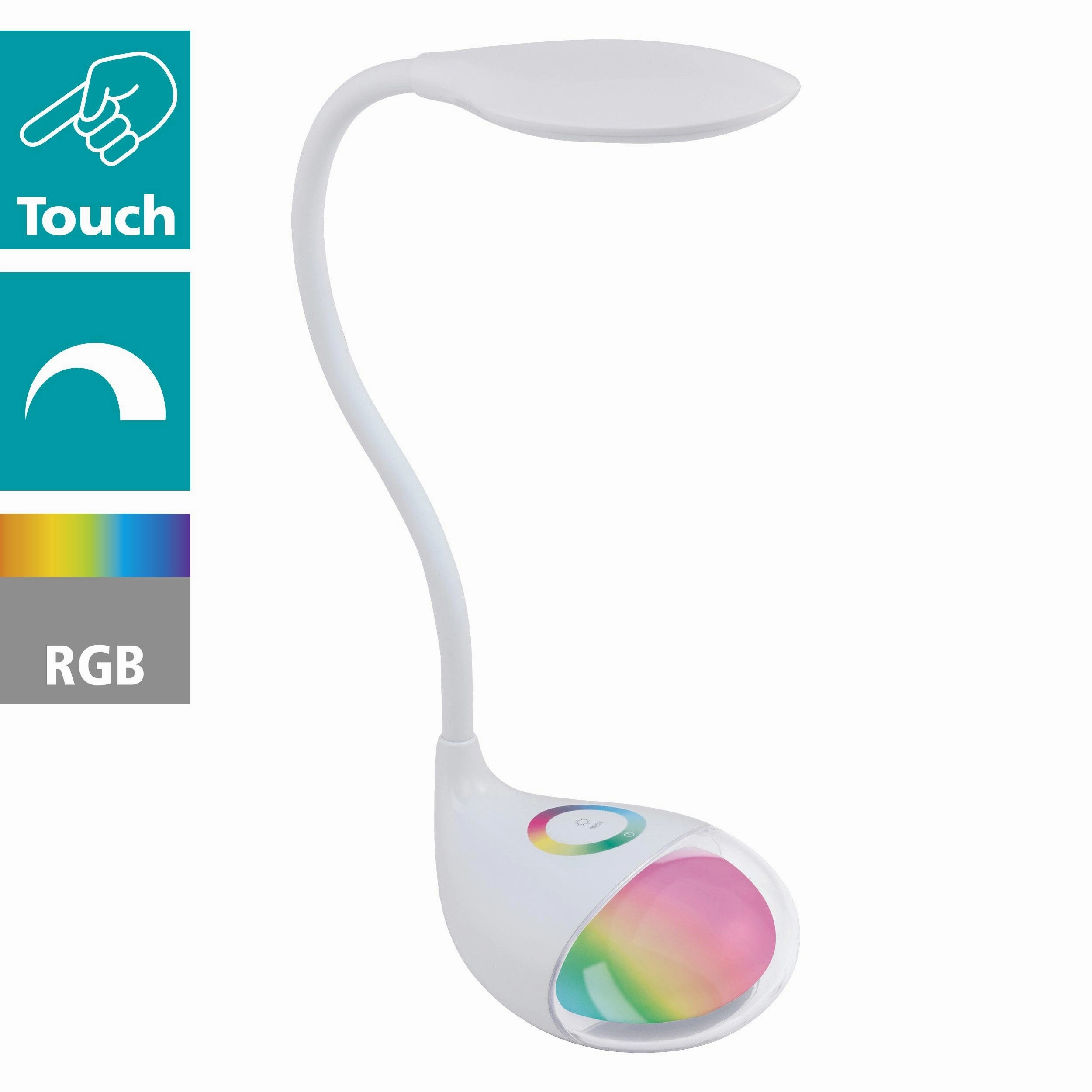 Eglo Cabado 1 White Colour Changing LED Table Lamp - Battery Operated