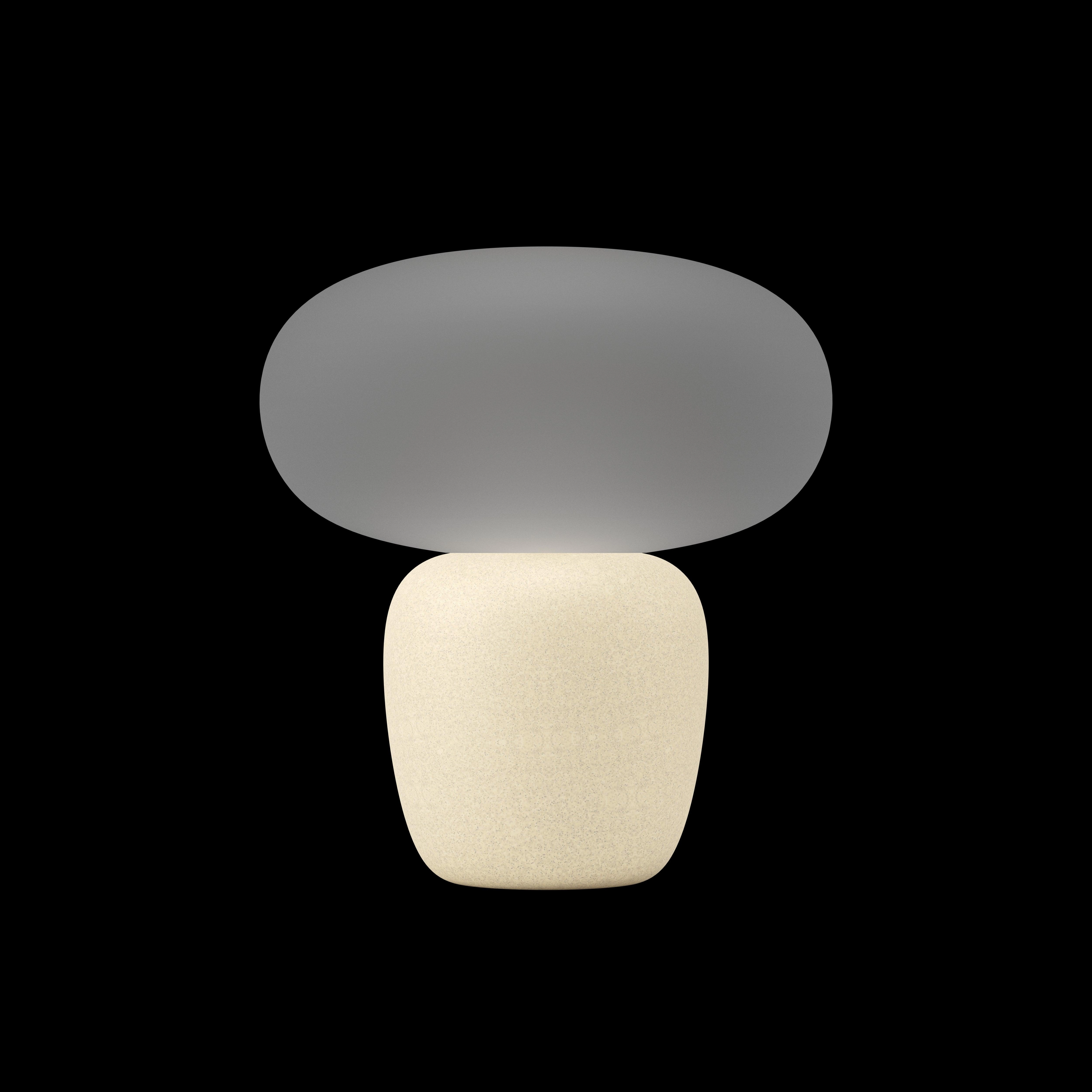 Eglo Cahuama Brown Ceramic Table Lamp - Satin White Glass Shade