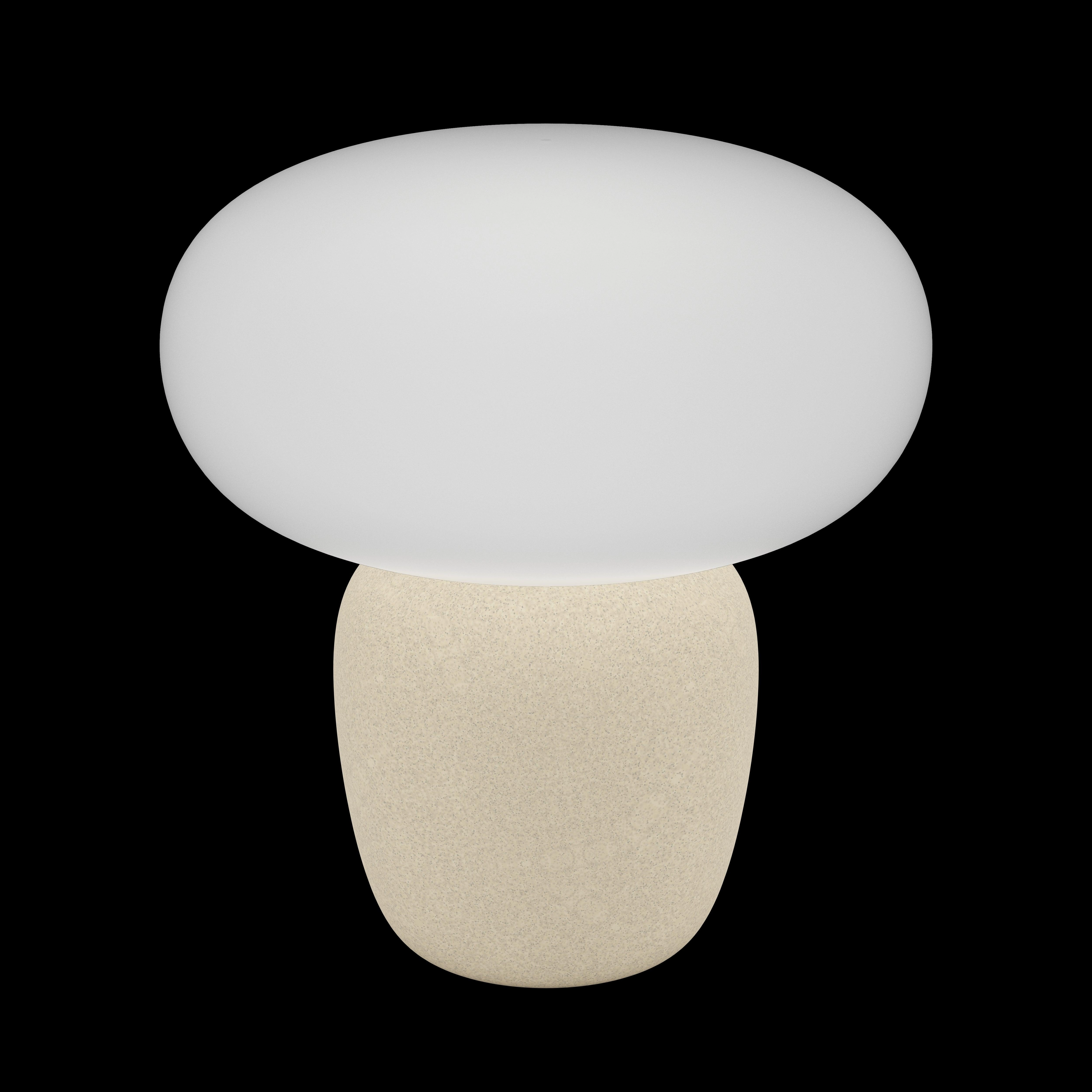 Eglo Cahuama Brown Ceramic Table Lamp - Satin White Glass Shade