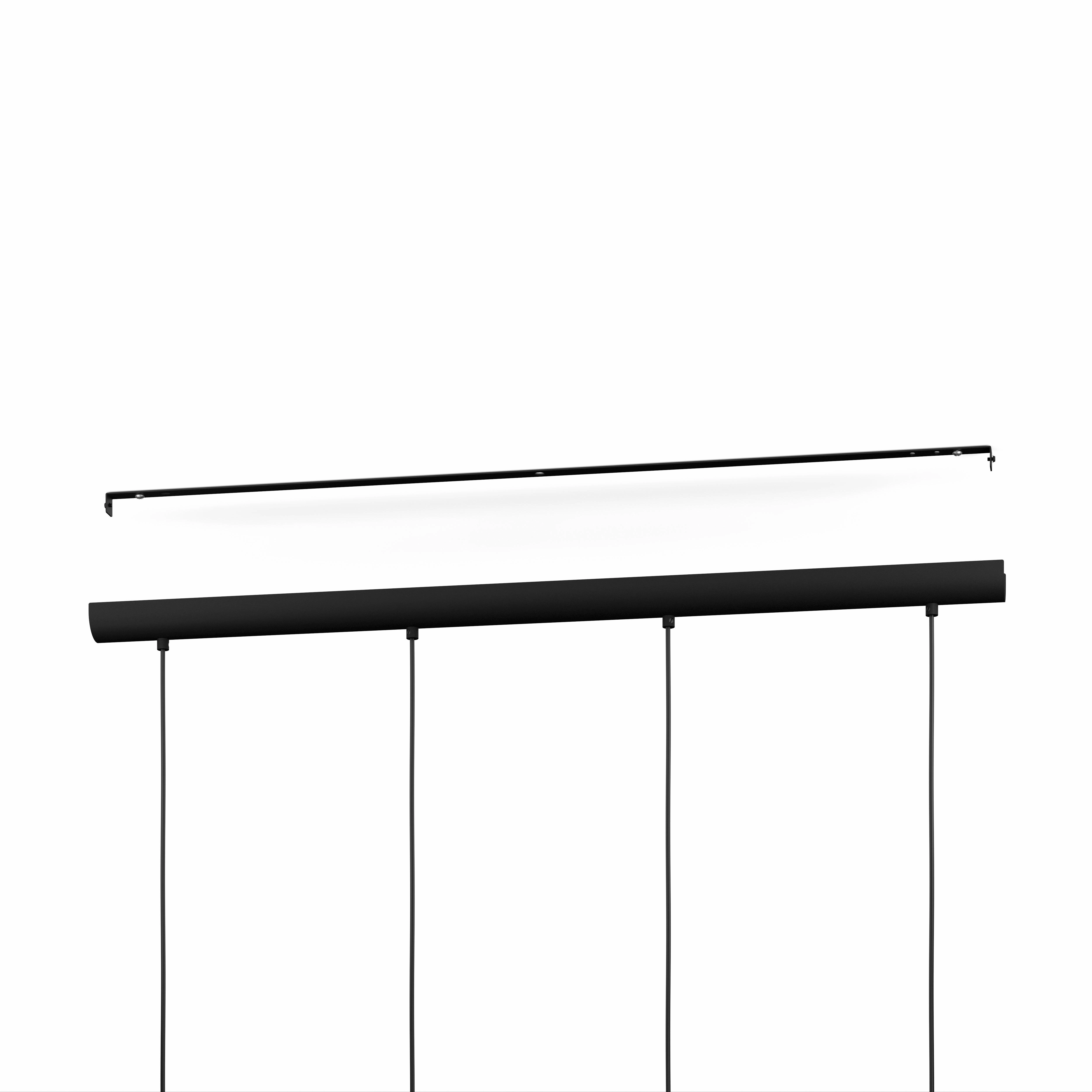 Eglo Canterras 4 Light Black & Dark Grey Conical Metal Pendant