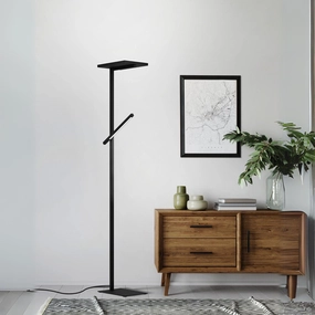 Eglo Carboneras Black LED Modern Touch Floor Lamp creative lampshade design