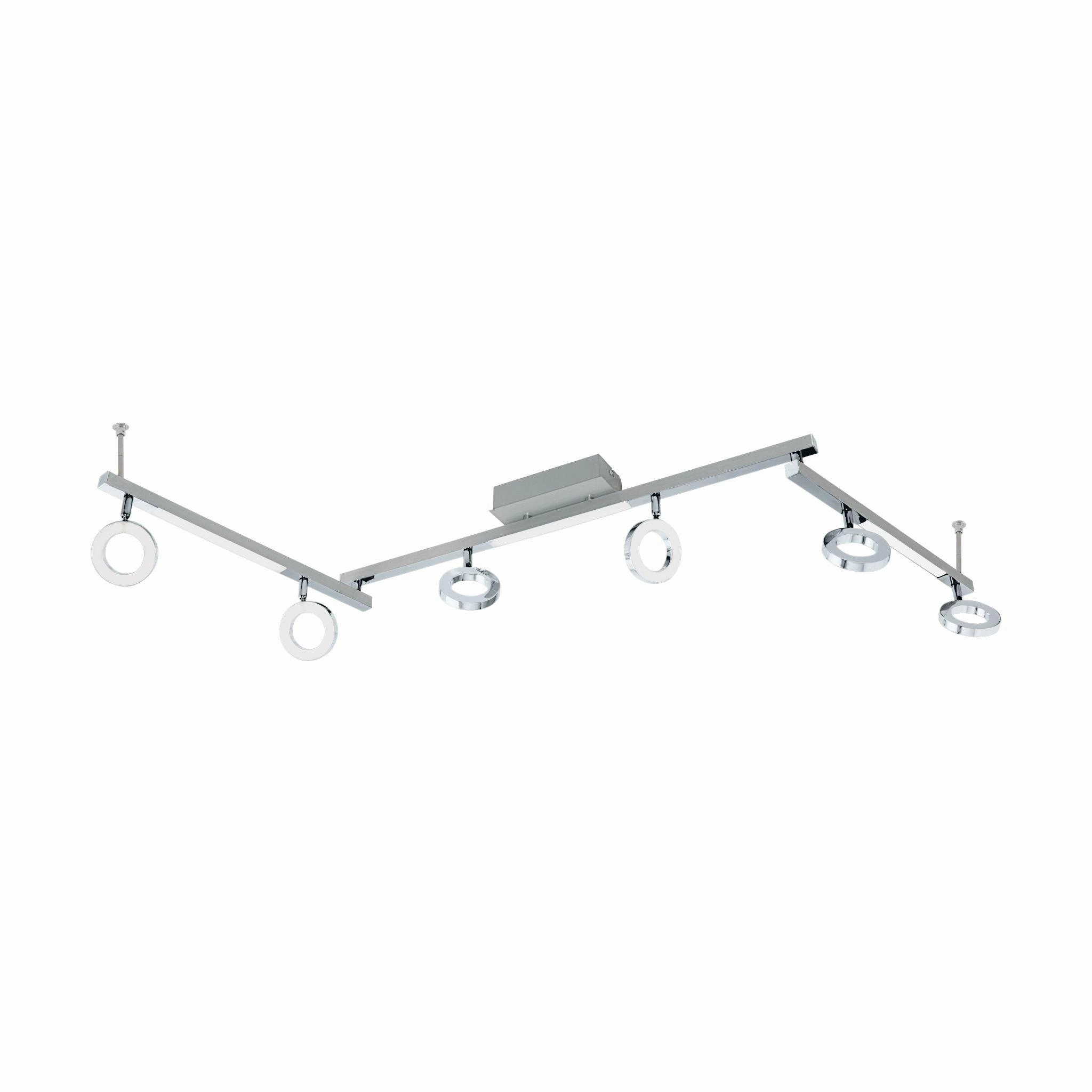Eglo Cardillio 1 Integrated LED Chrome 6 Light Bar Spotlight