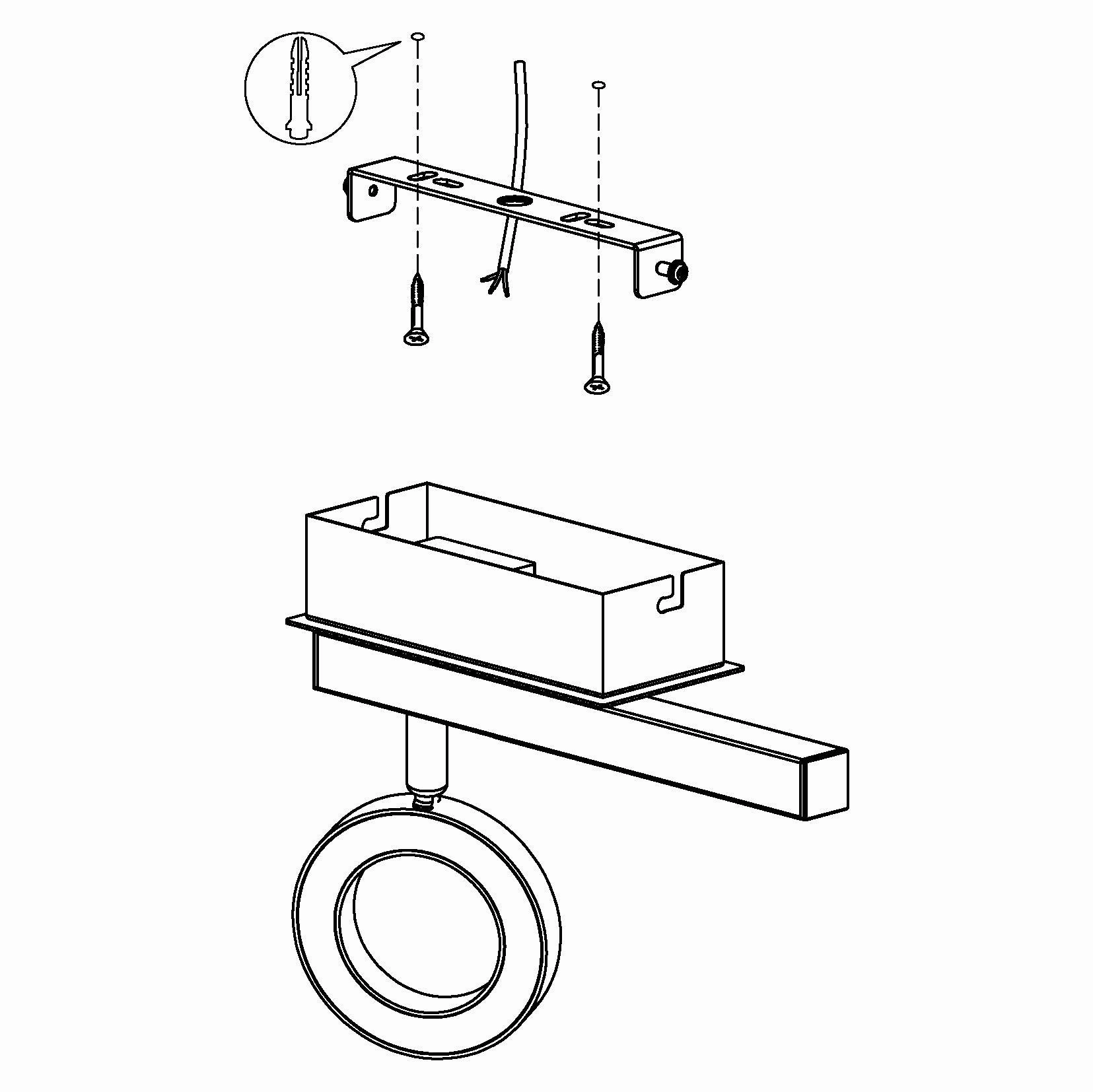 Eglo Cardillio 1 Integrated LED Chrome Wall Spotlight
