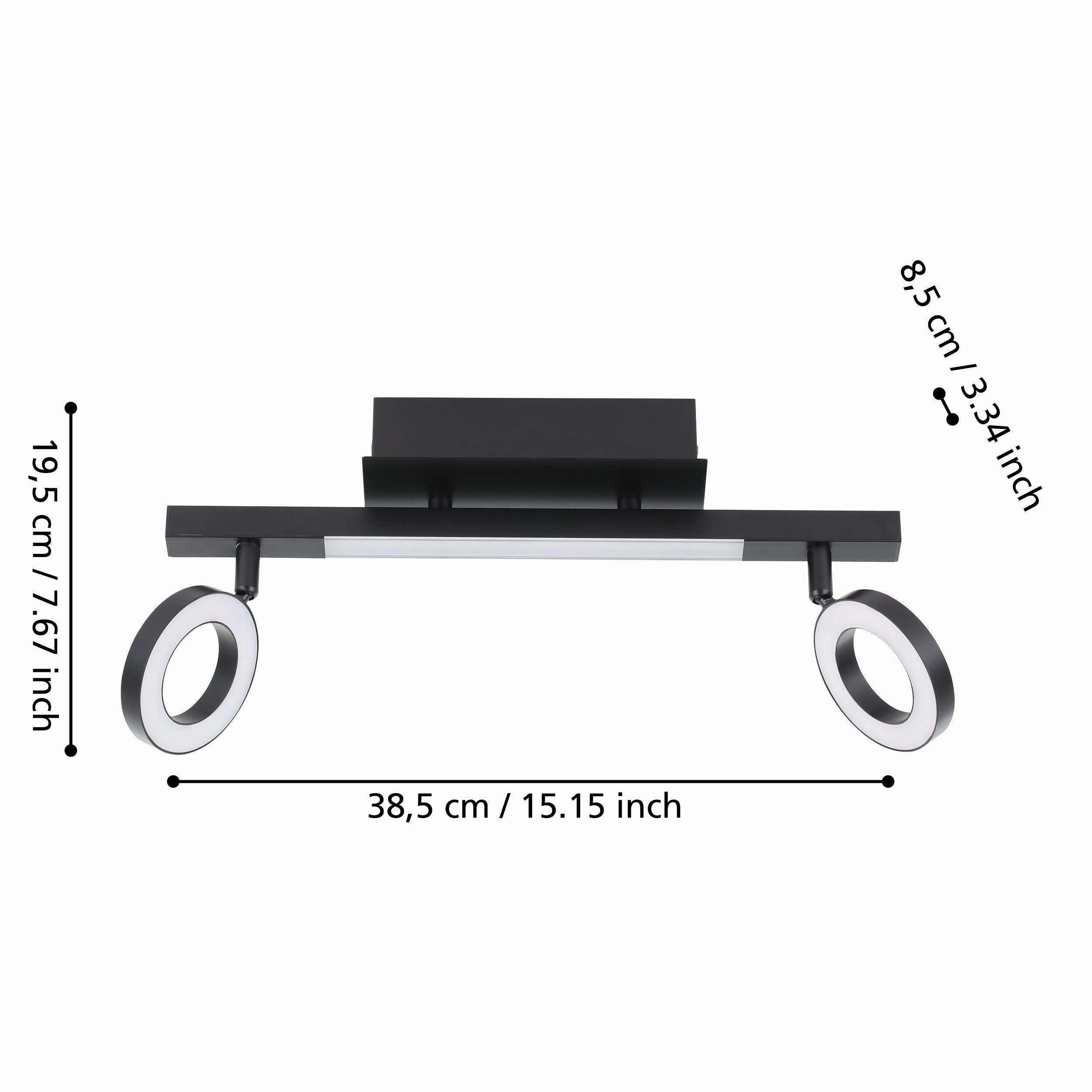 Eglo Cardillio 2 LED Black 2 Light Bar Spotlight