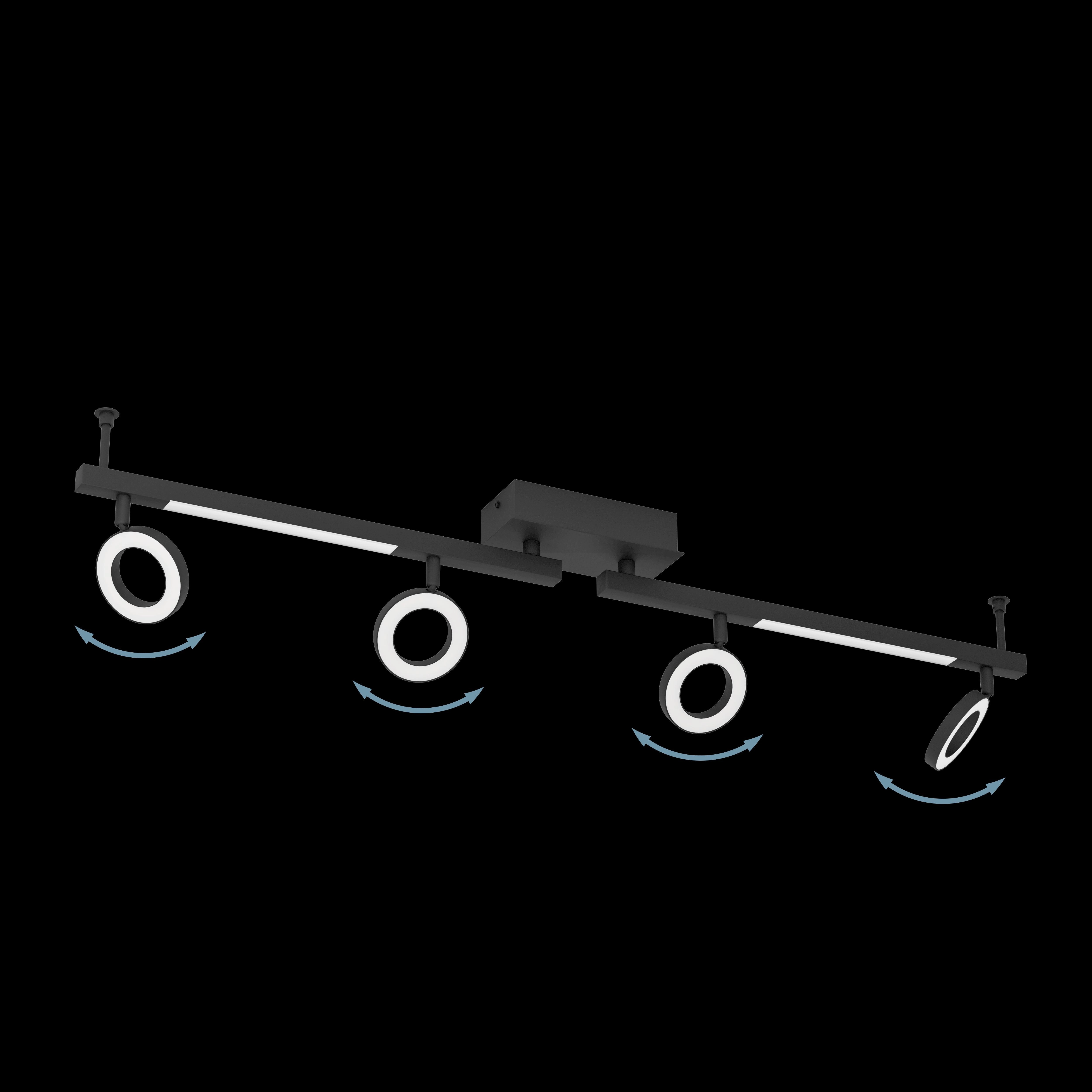 Eglo Cardillio 2 LED Black 4 Light Bar Spotlight