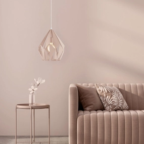 Eglo Carlton-P Diamond-shaped Apricot Steel Ceiling Pendant sleek LED ceiling lamp