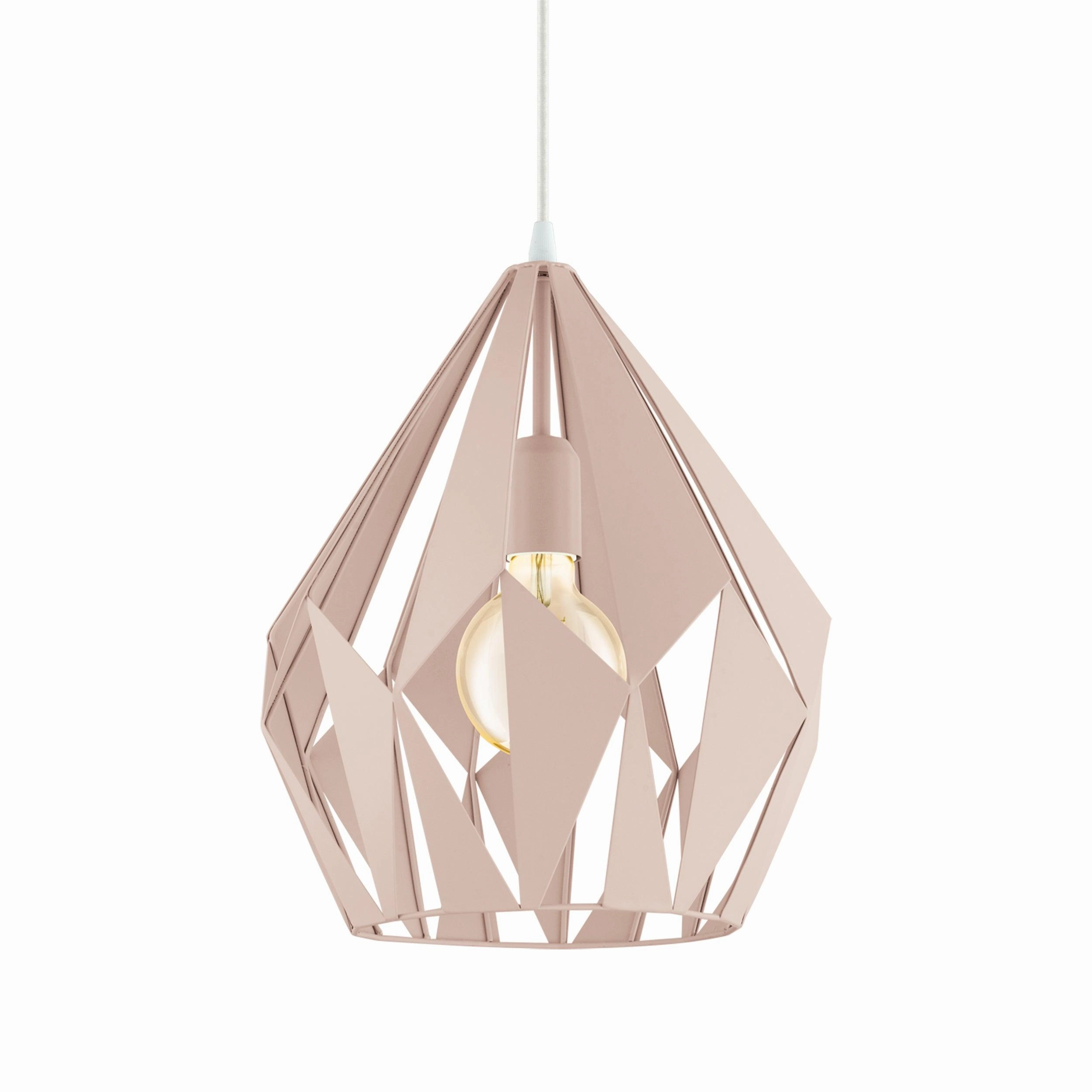 Eglo Carlton-P Diamond-shaped Apricot Steel Ceiling Pendant
