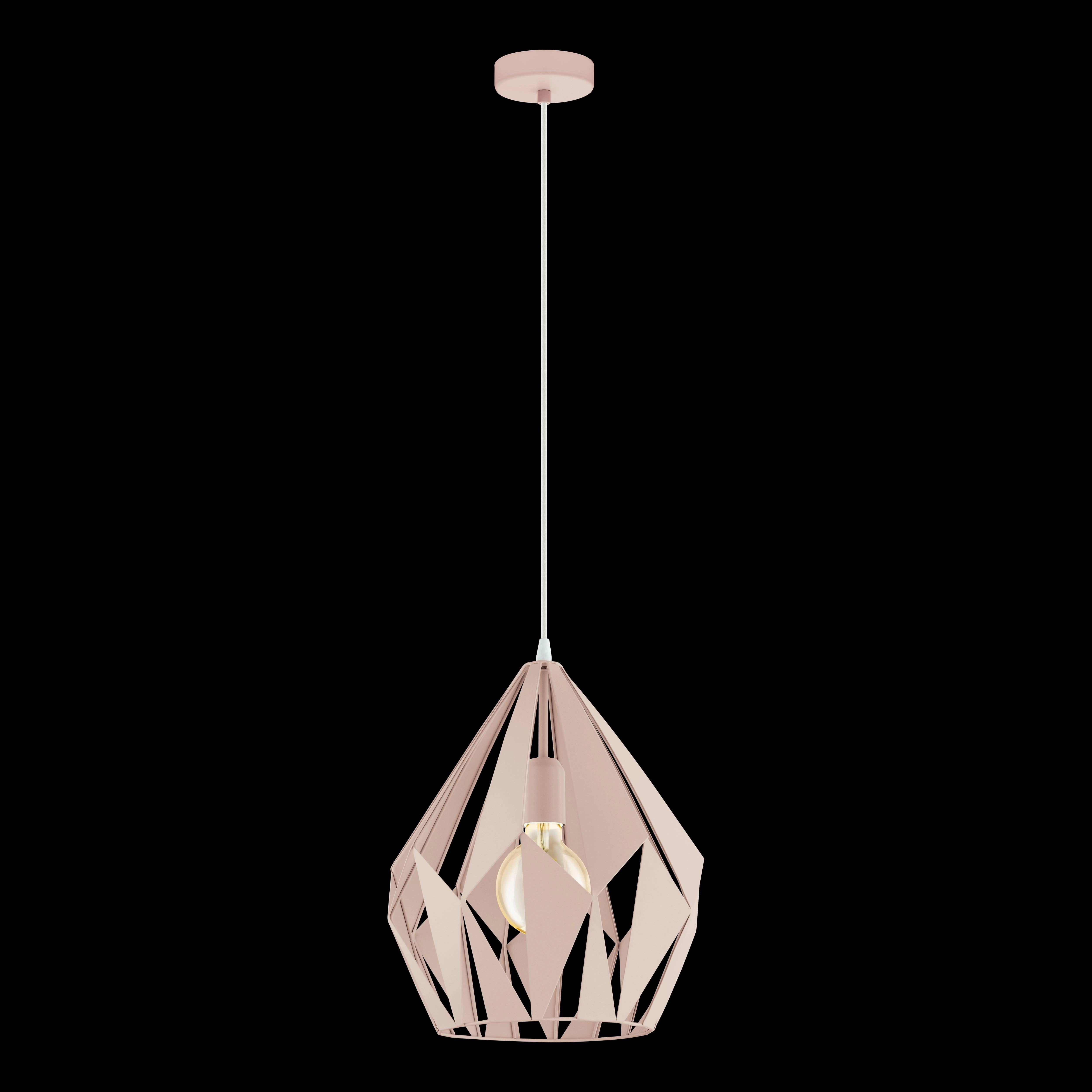 Eglo Carlton-P Diamond-shaped Apricot Steel Ceiling Pendant