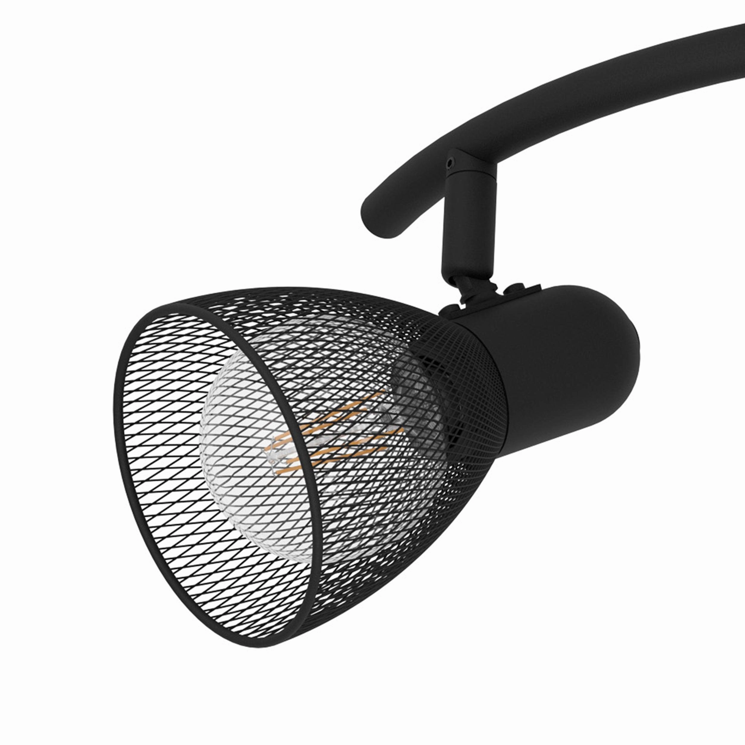 Eglo Carovigno Black Mesh 2 Light Bar Spotlight
