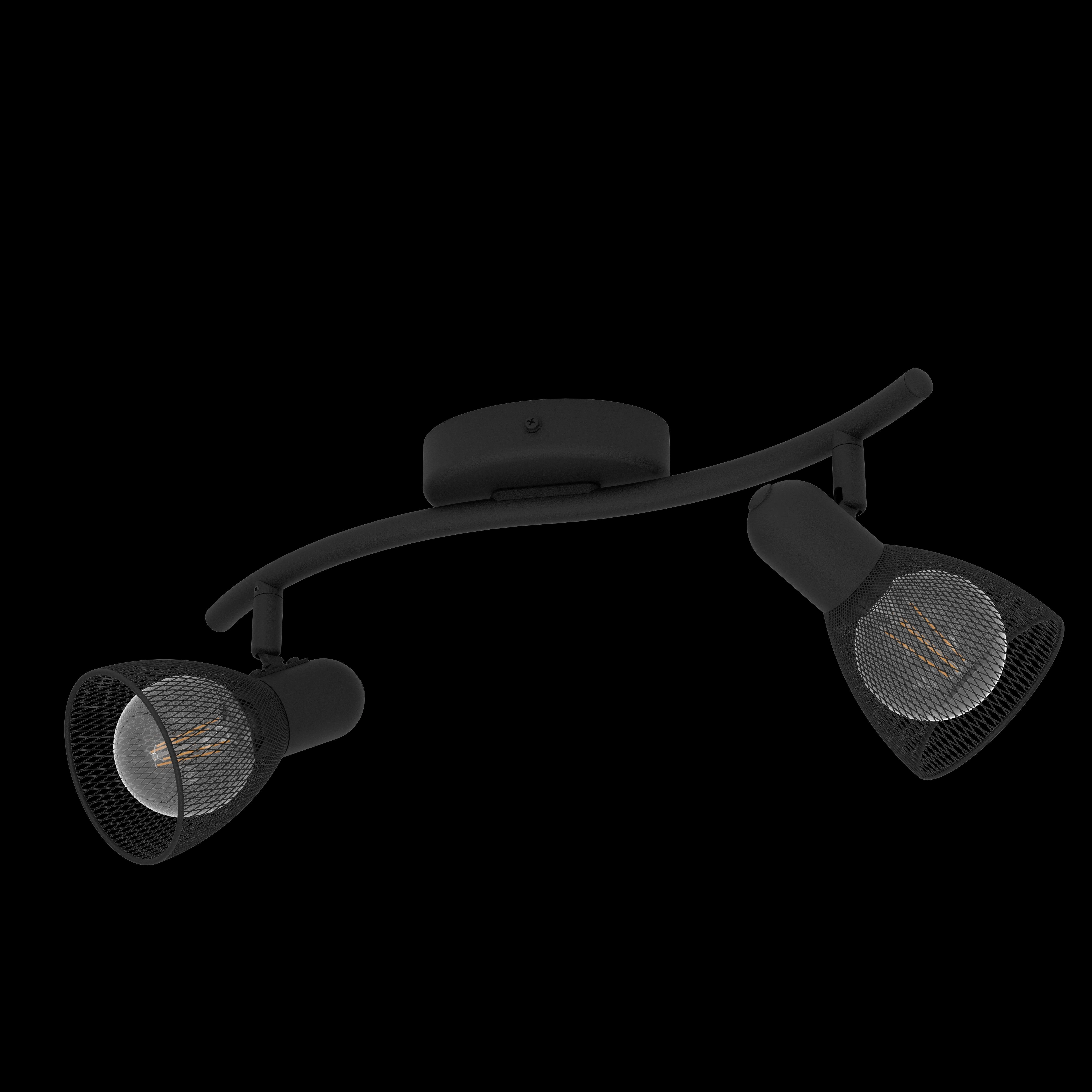 Eglo Carovigno Black Mesh 2 Light Bar Spotlight