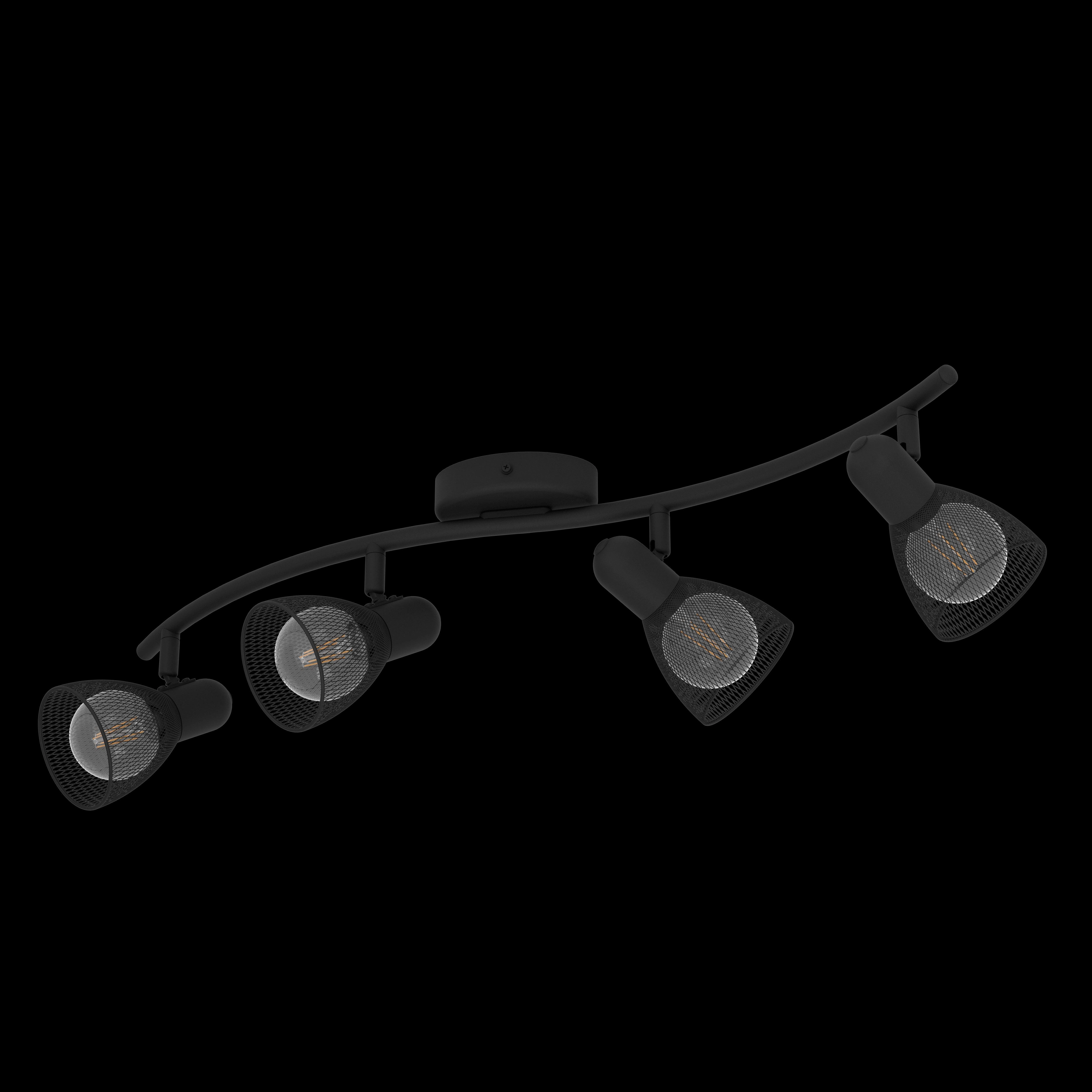 Eglo Carovigno Black Mesh 4 Light Bar Spotlight