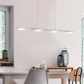 Eglo Cartama LED Chrome 4 Round Light Ceiling Pendant sleek LED ceiling lamp