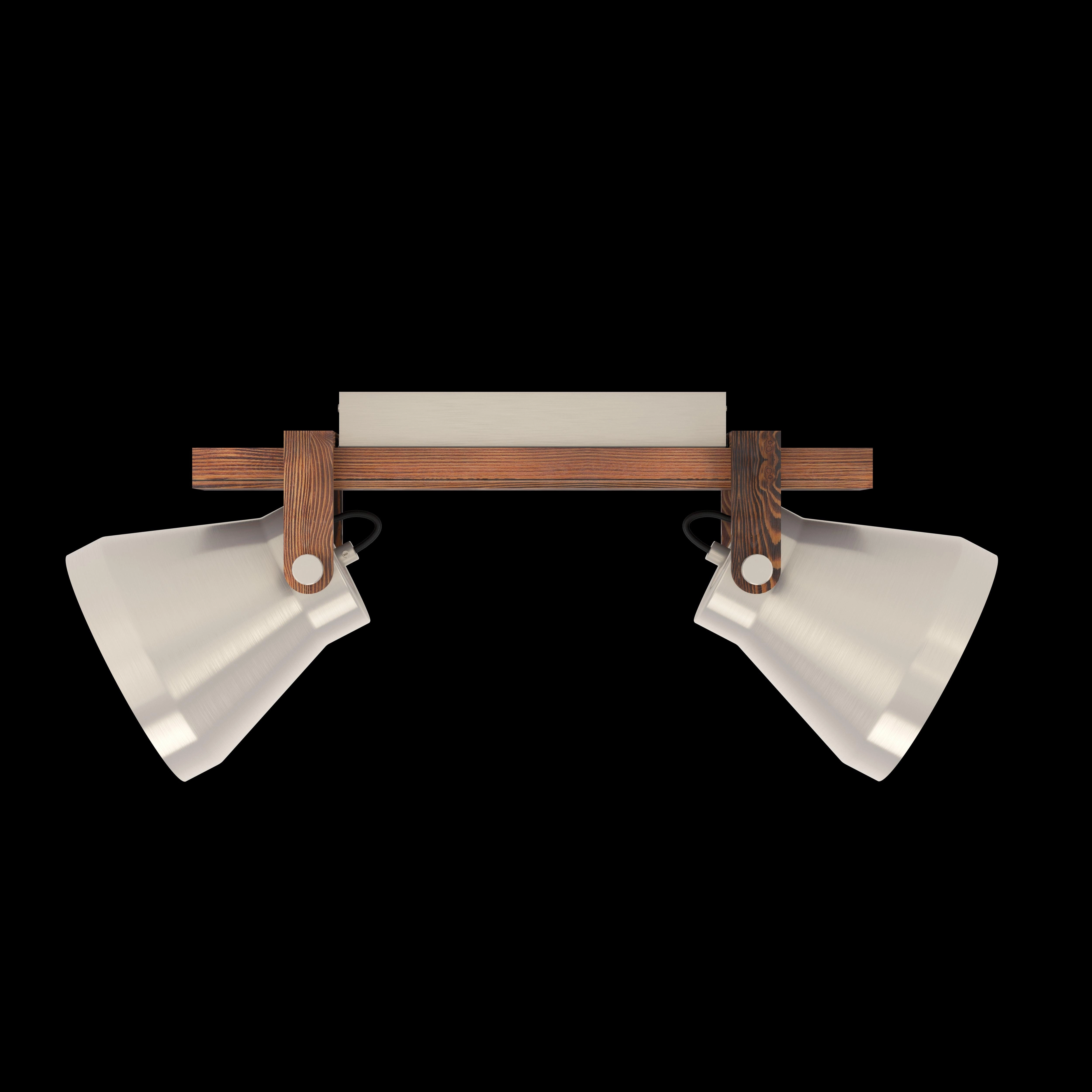 Eglo Cawton Wood & Silver 2 Light Bar Spotlight