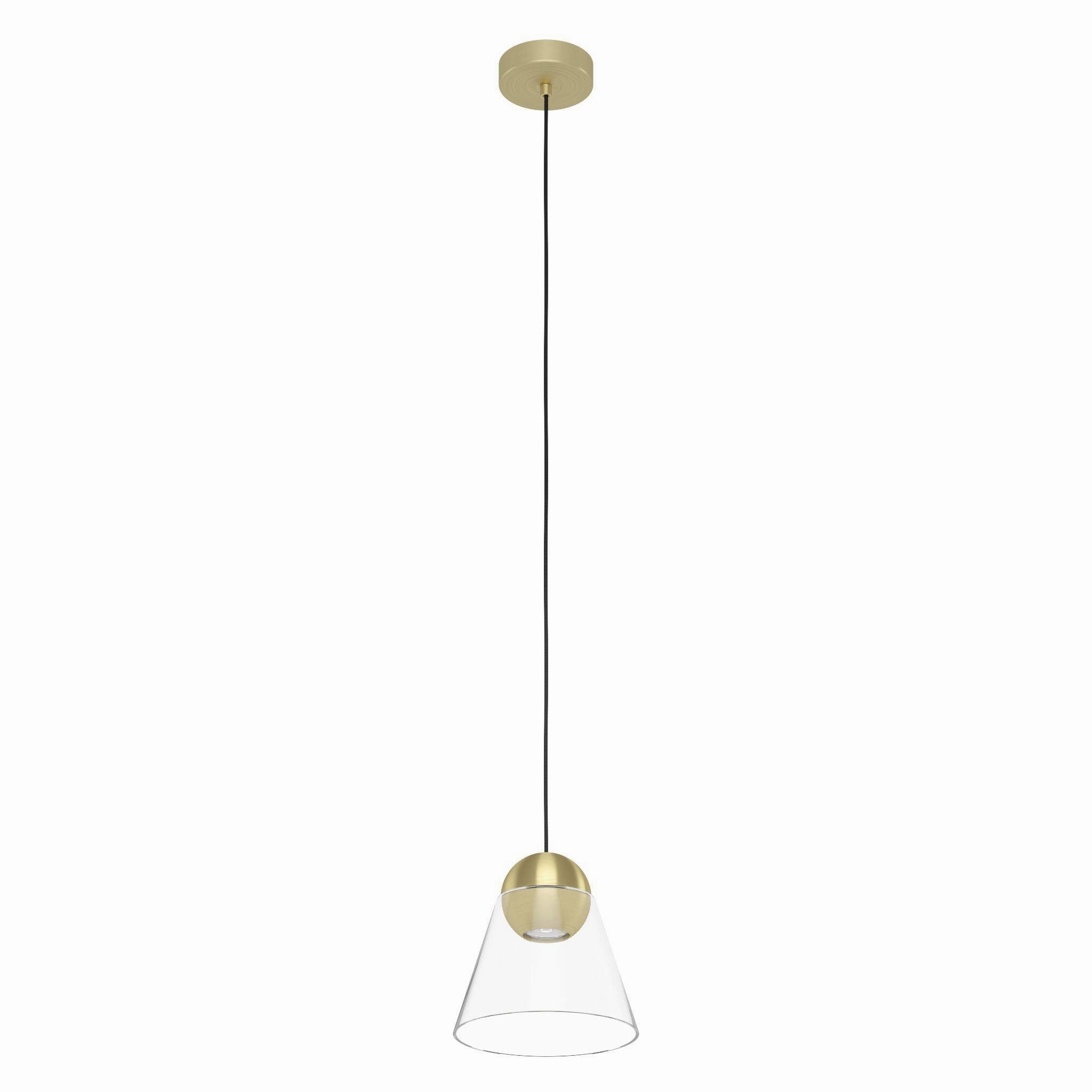 Eglo Cerasella Conical Glass & Brass Ceiling Pendant