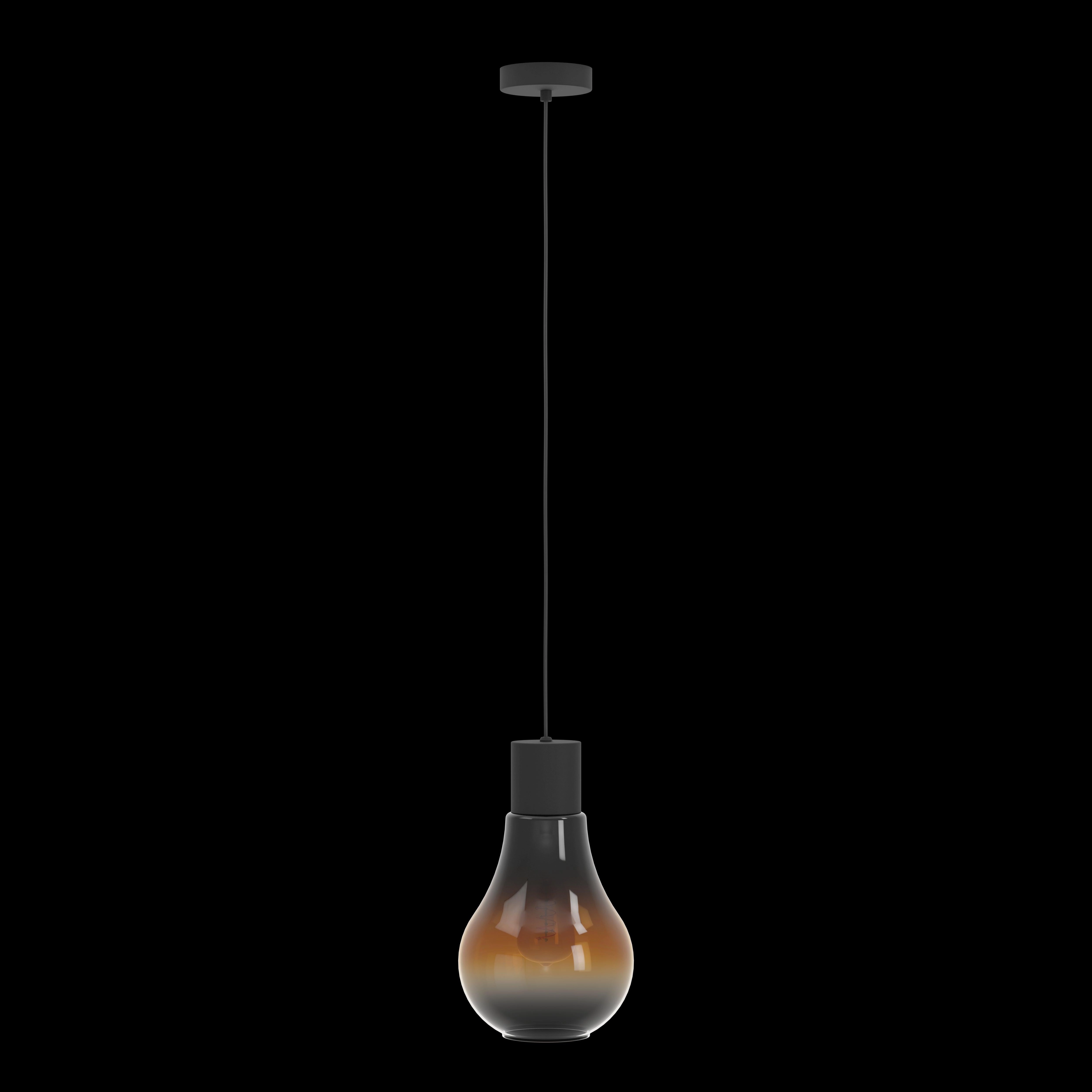 Eglo Chasely Black & Brown Ombre Glass Ceiling Pendant Light