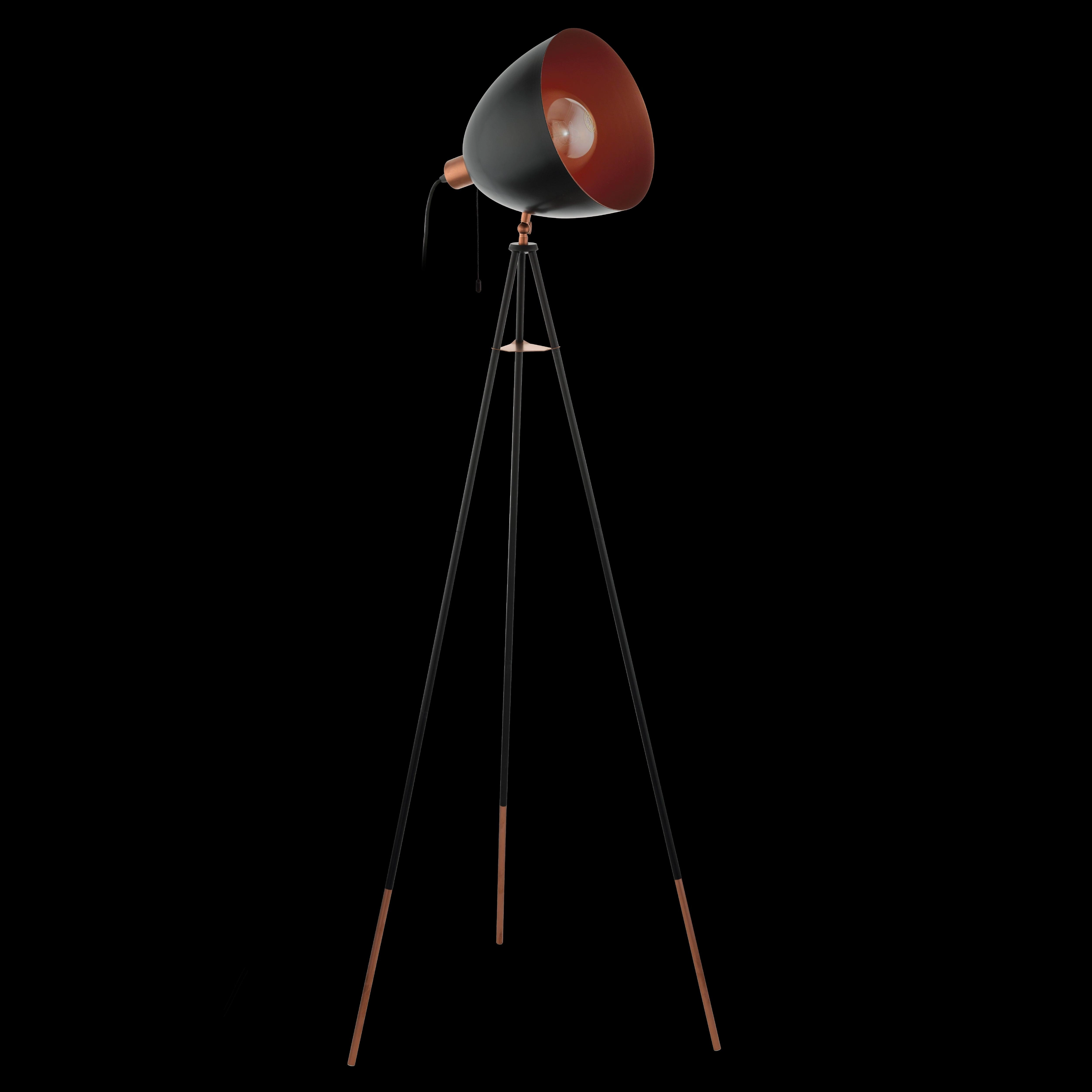 Eglo Chester Black & Copper Tripod Floor Lamp