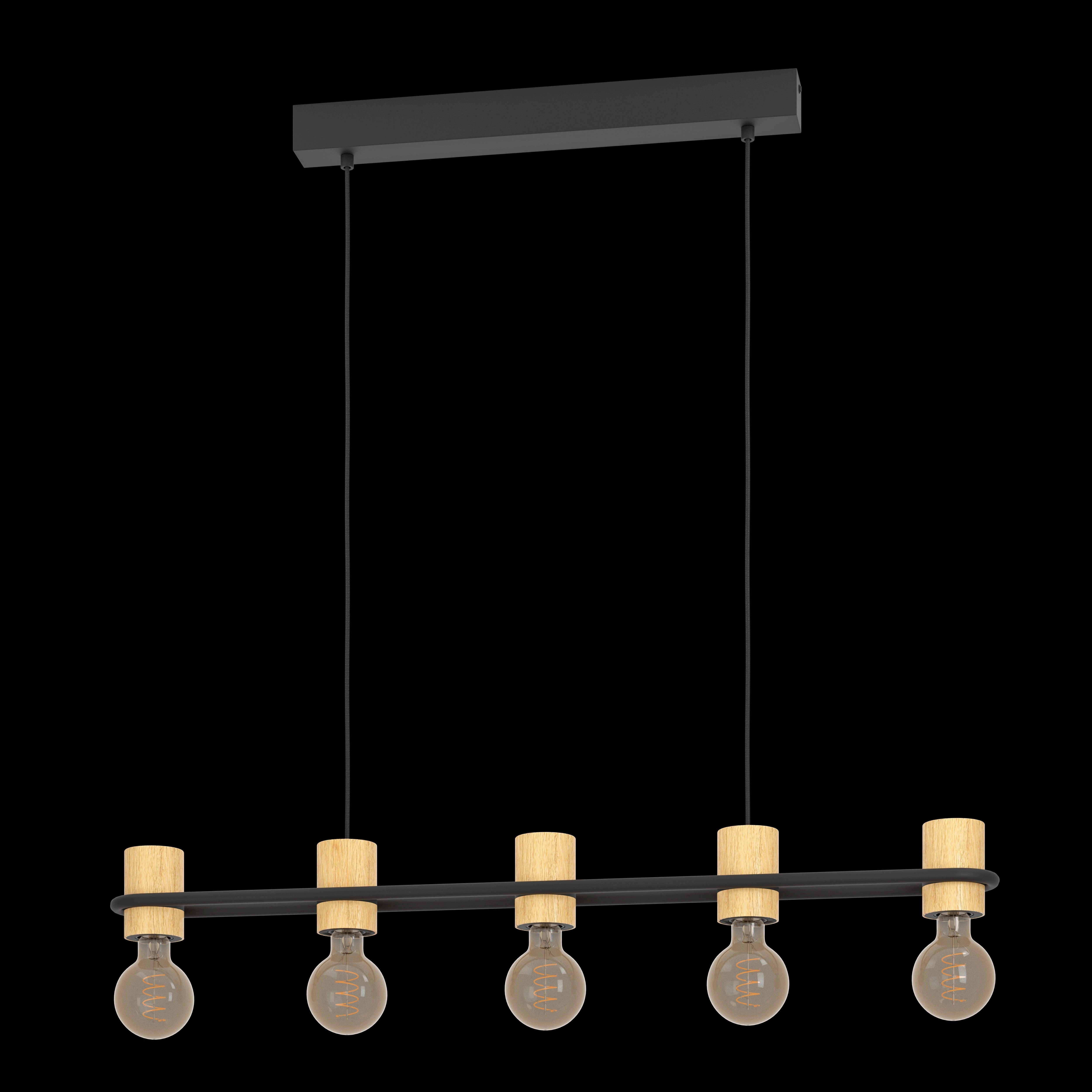 Eglo Chieveley Black Metal 5 Light Ceiling Pendant
