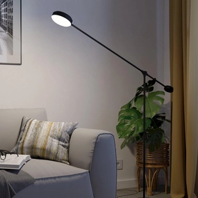 Eglo Clavellina Black LED Boom Touch Floor Lamp creative lampshade design