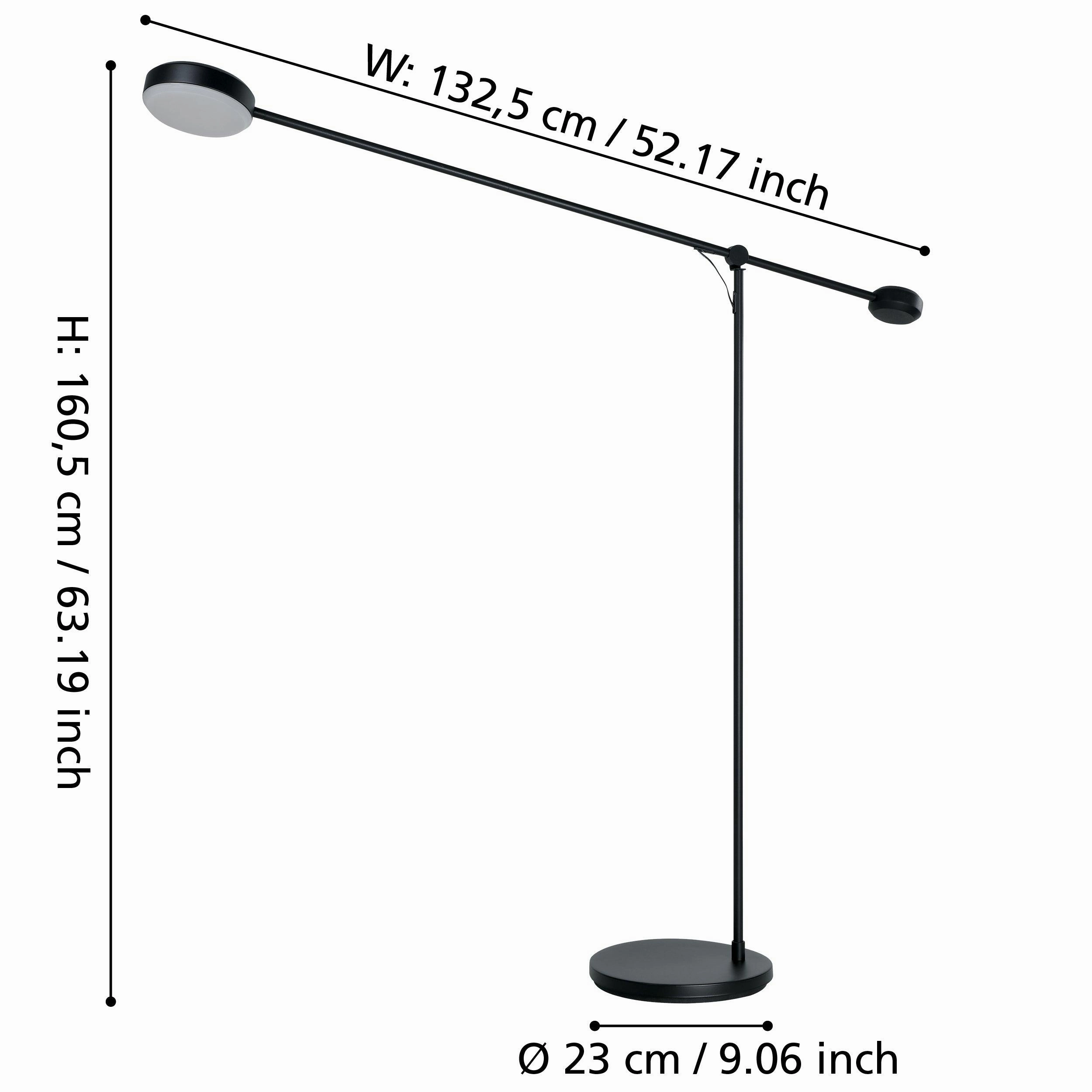 Eglo Clavellina Black LED Boom Touch Floor Lamp