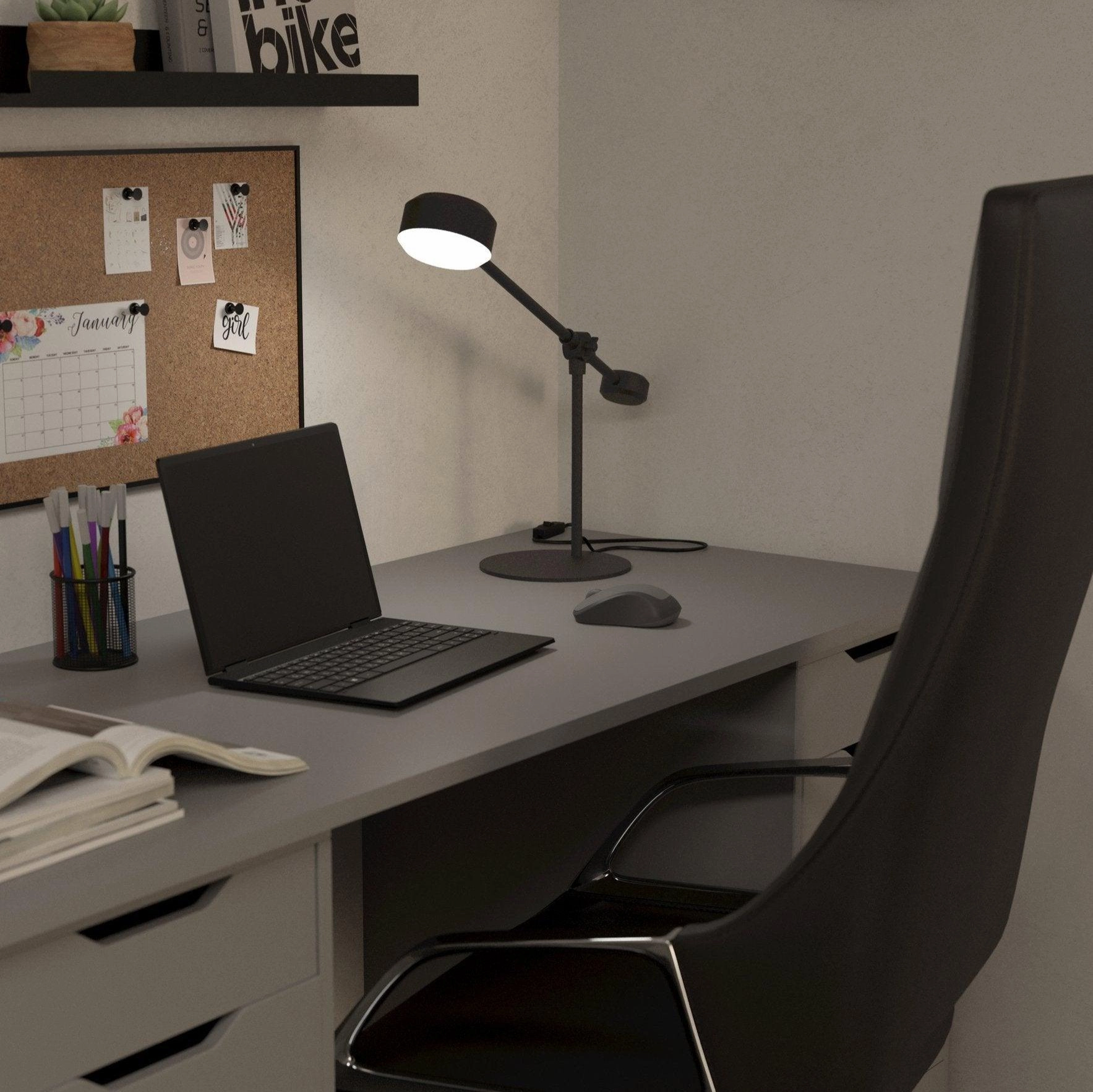 Eglo Clavellina LED Black Metal Hinged Table Lamp energy-saving LED light