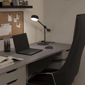 Eglo Clavellina LED Black Metal Hinged Table Lamp energy-saving LED light